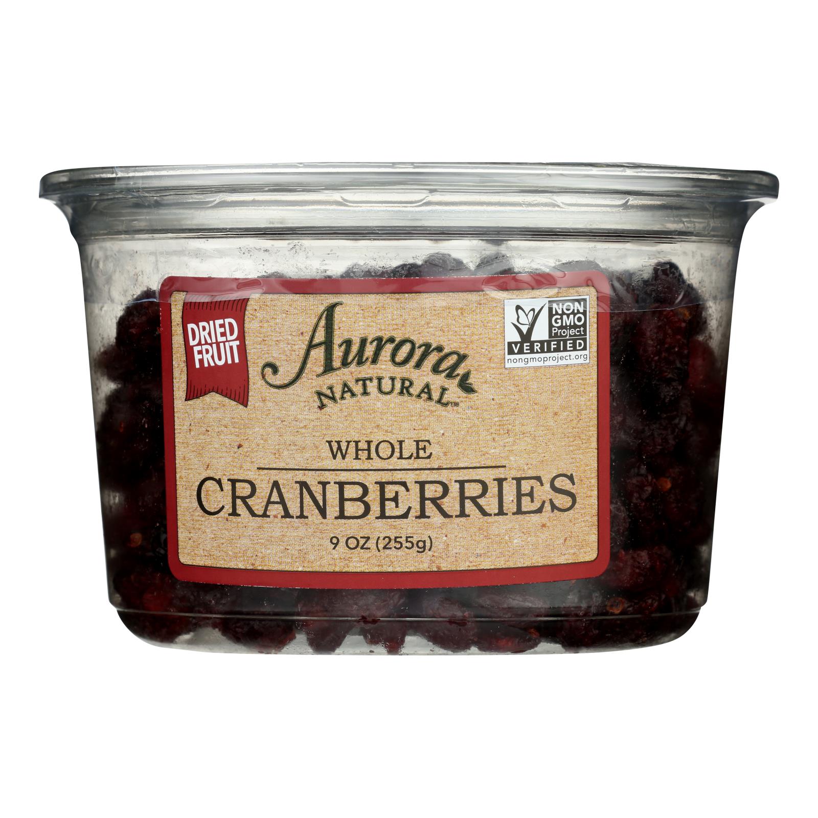 Aurora Natural Products - Whole Cranberries - Case of 12 - 9 oz.