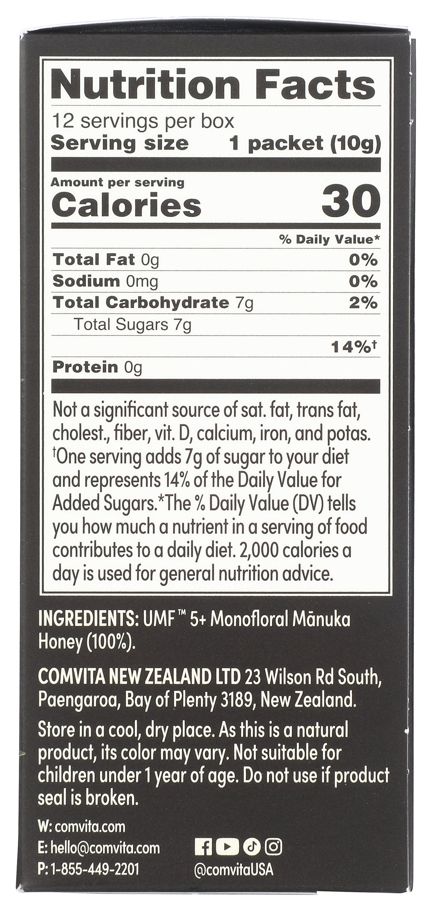 COMVITA HONEY MANUKA UMF5 12PC