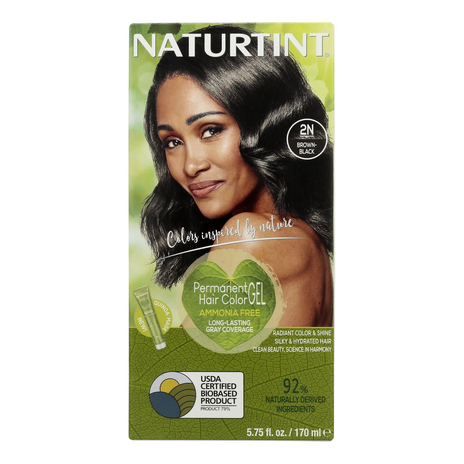 Naturtint Hair Color - Permanent - 2n - Brown Black - 5.28 Oz