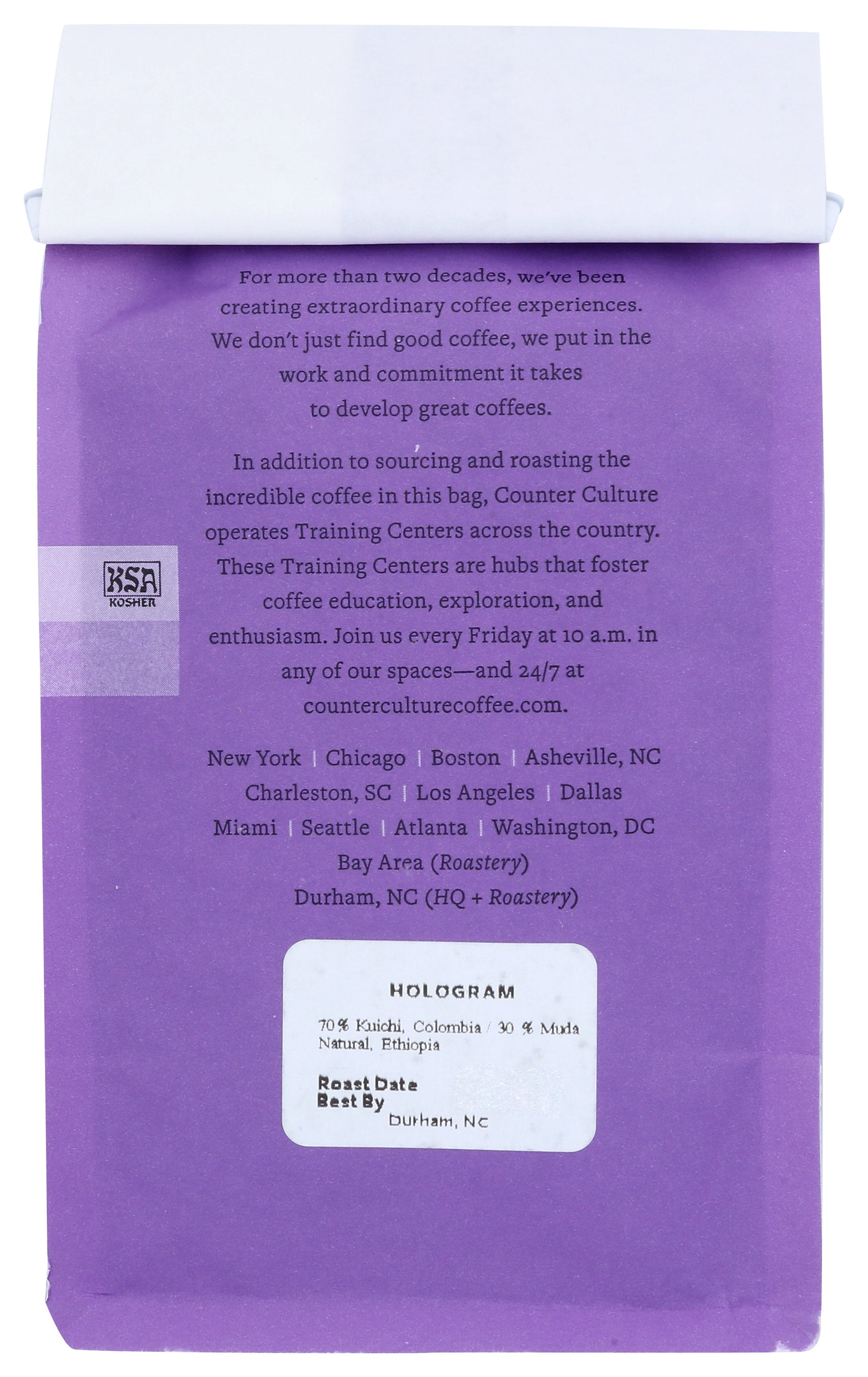 COUNTER CULTURE COFFEE BEANS HOLOGRAM - Case of 6