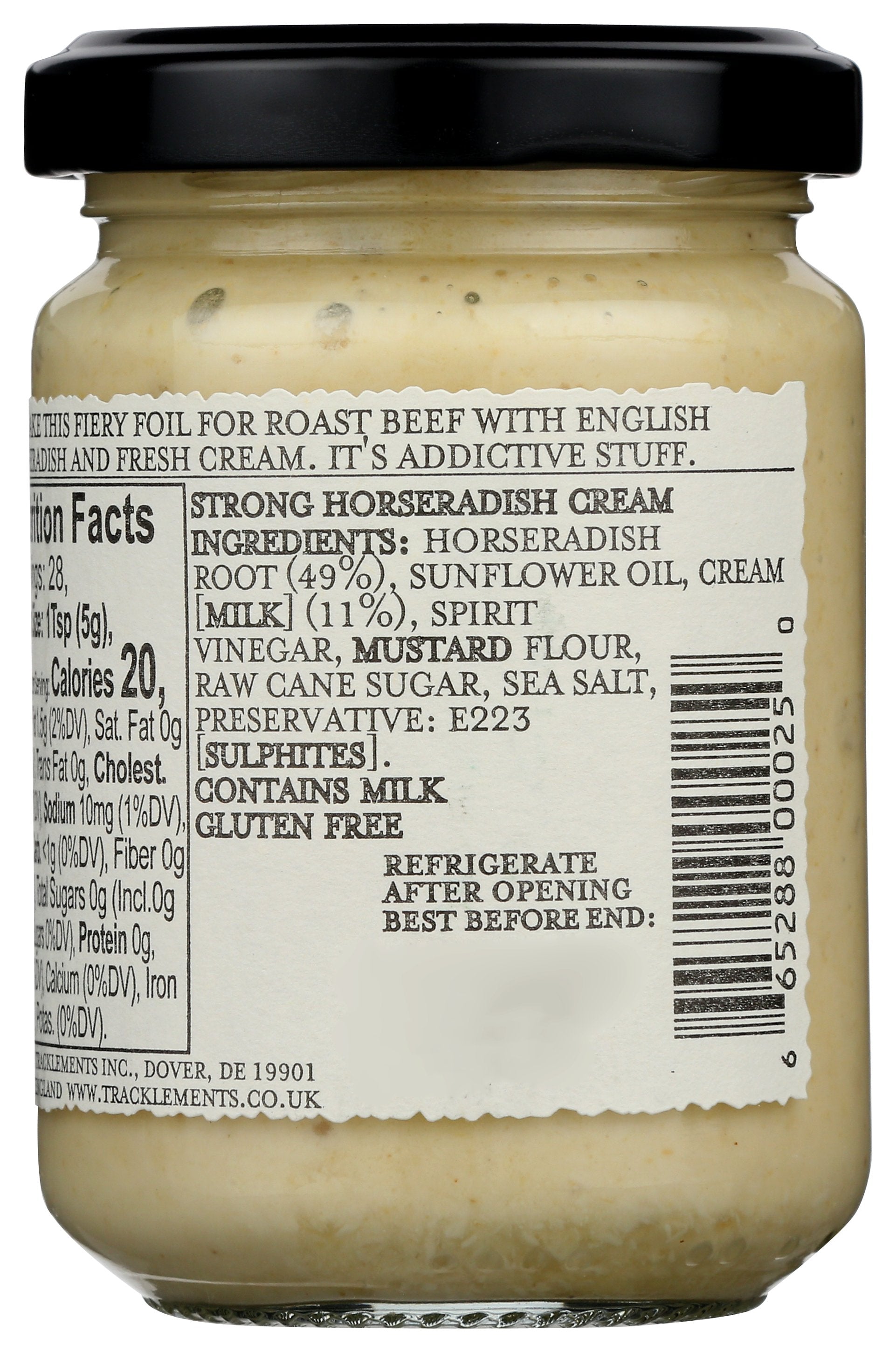 TRACKLEMENTS SAUCE HORSERADISH CREAM - Case of 6