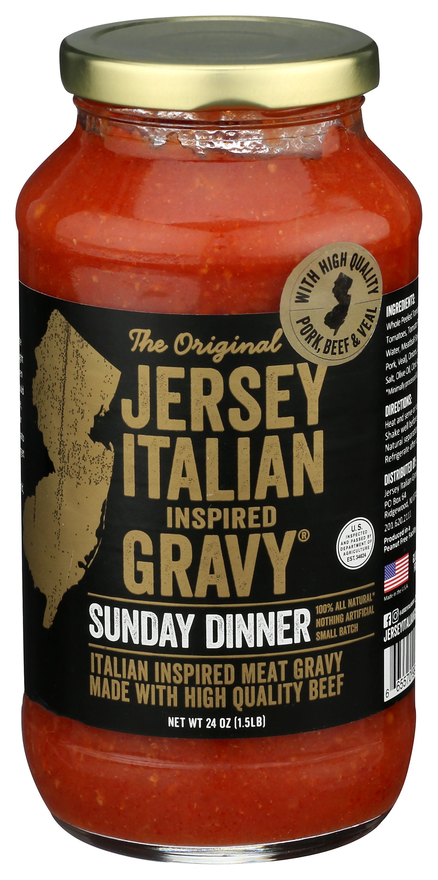 JERSEY ITALIAN GRAVY SAUCE PASTA SUNDAY DNNER - Case of 12