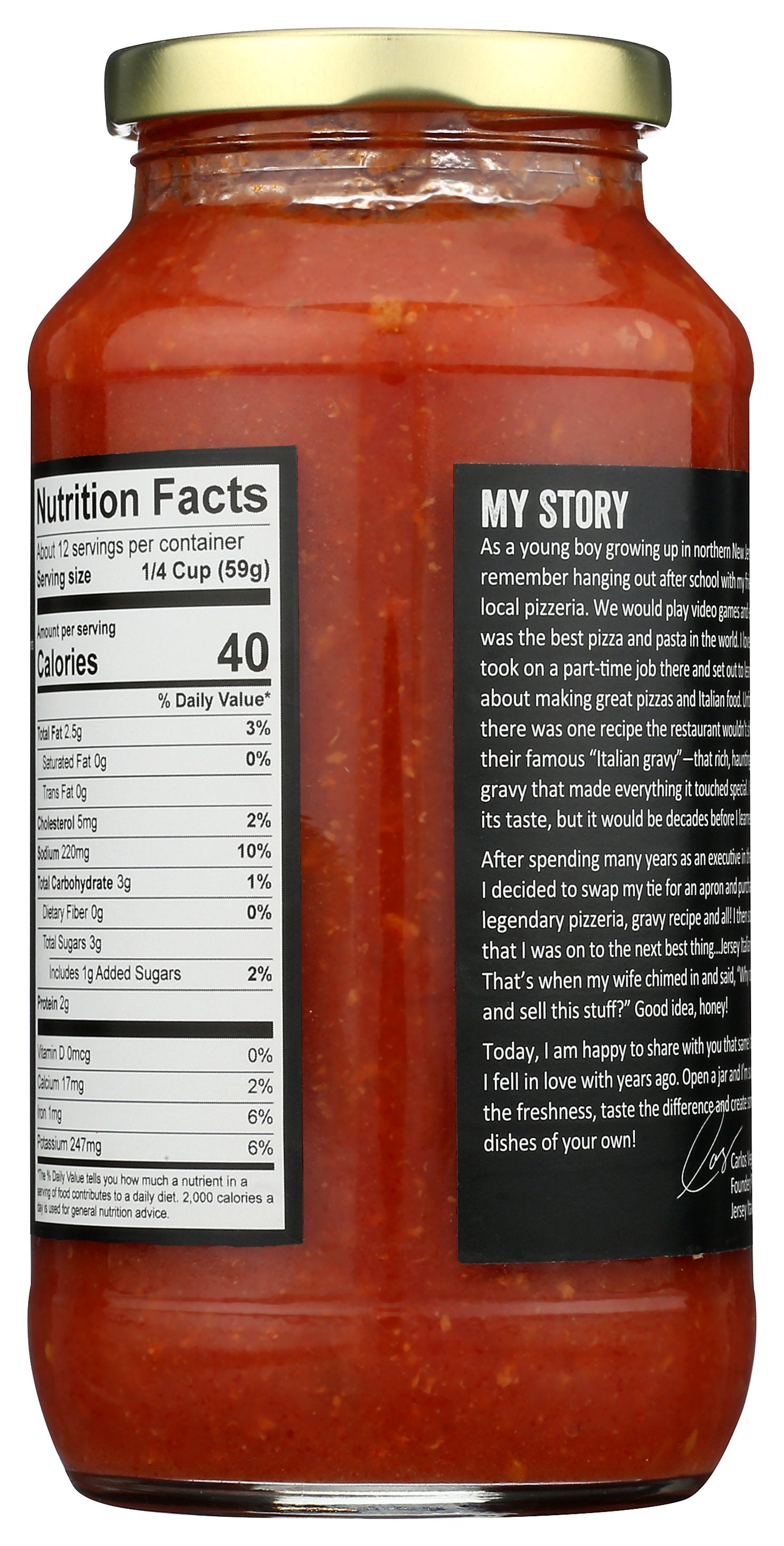 JERSEY ITALIAN GRAVY SAUCE PASTA SUNDAY DNNER - Case of 12