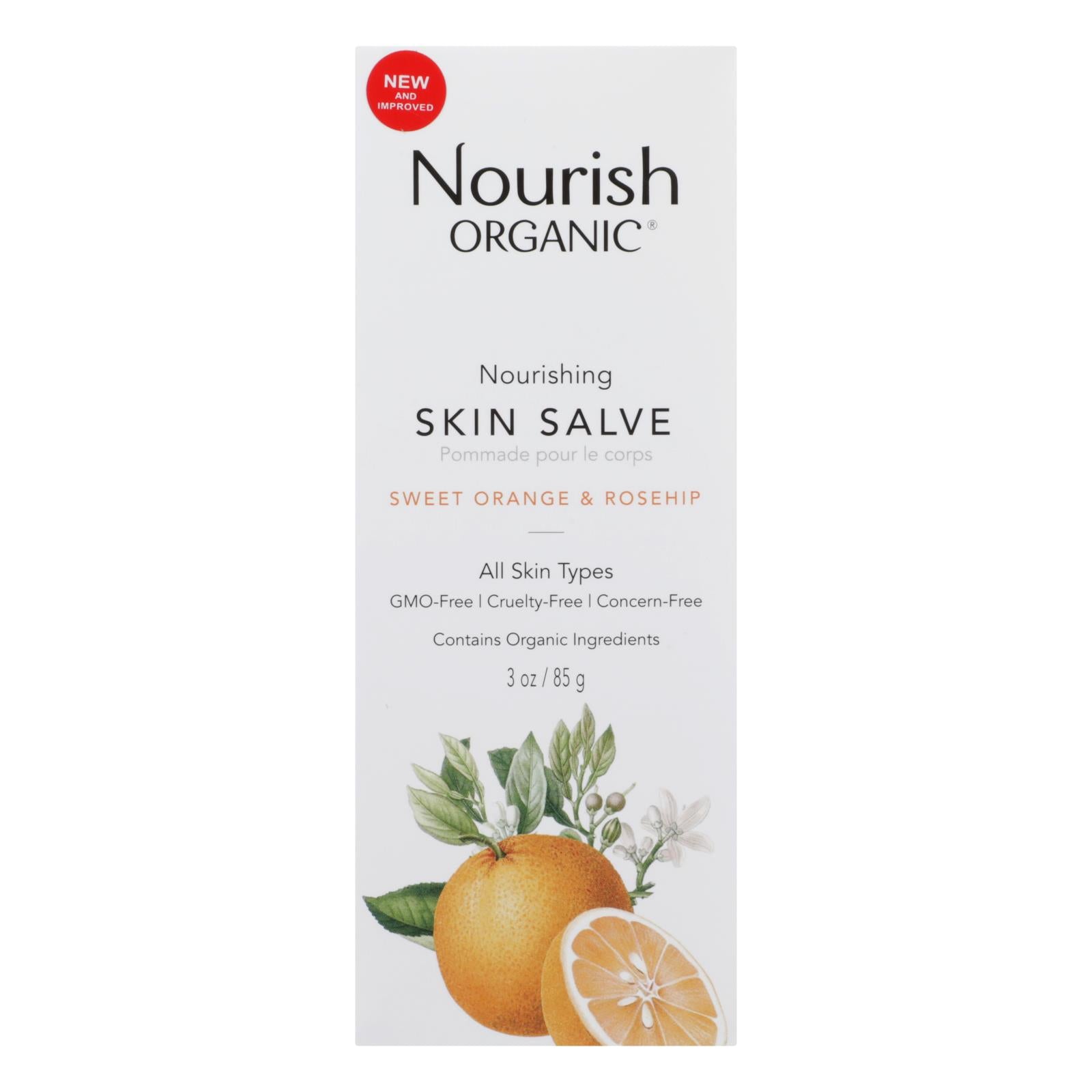 Nourish Organic Skin Solve - Organic - Sweet Orange And Rosehip - 3oz