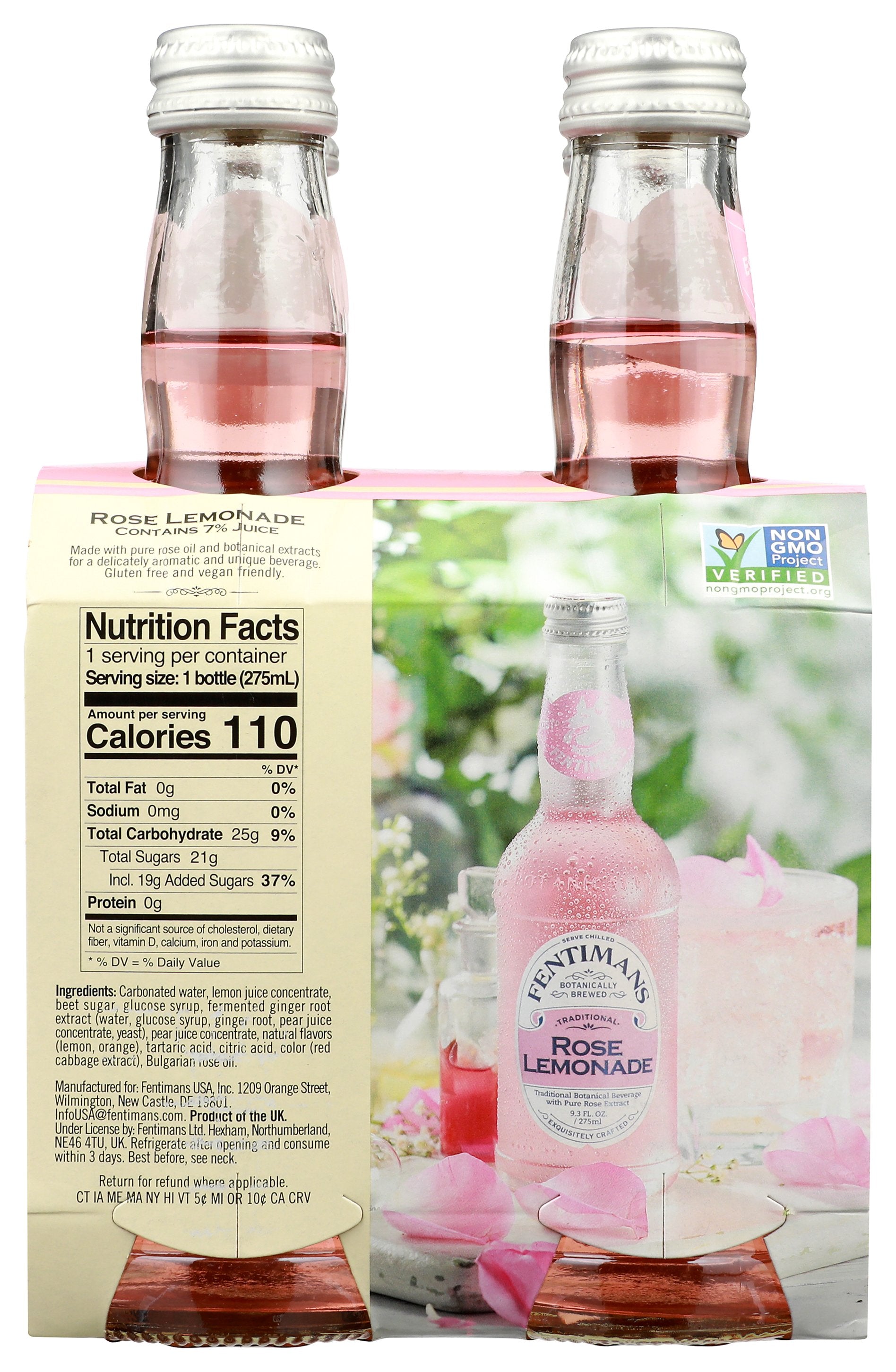 FENTIMANS BEV 4PK ROSE LEMONADE - Case of 6