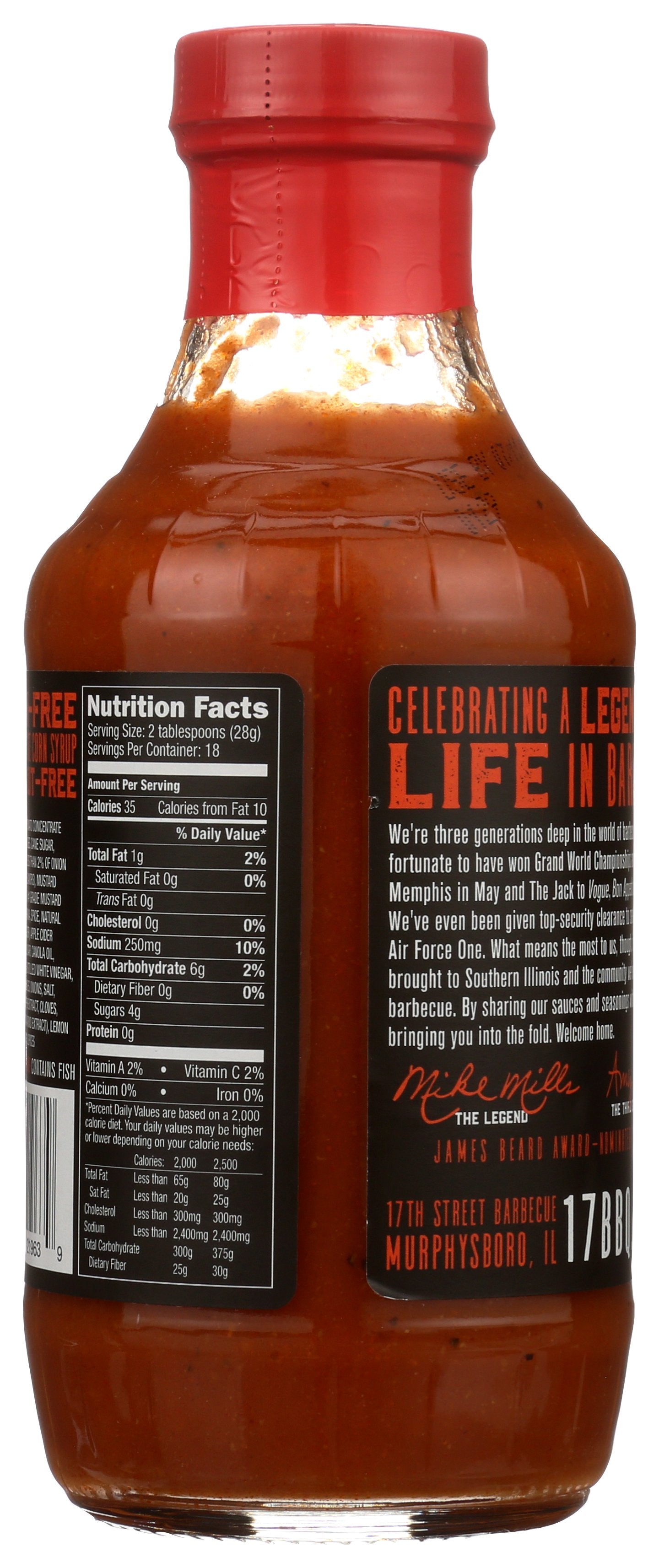 17TH STREET BARBECUE SAUCE BBQ LITTLE KICK - Case of 6