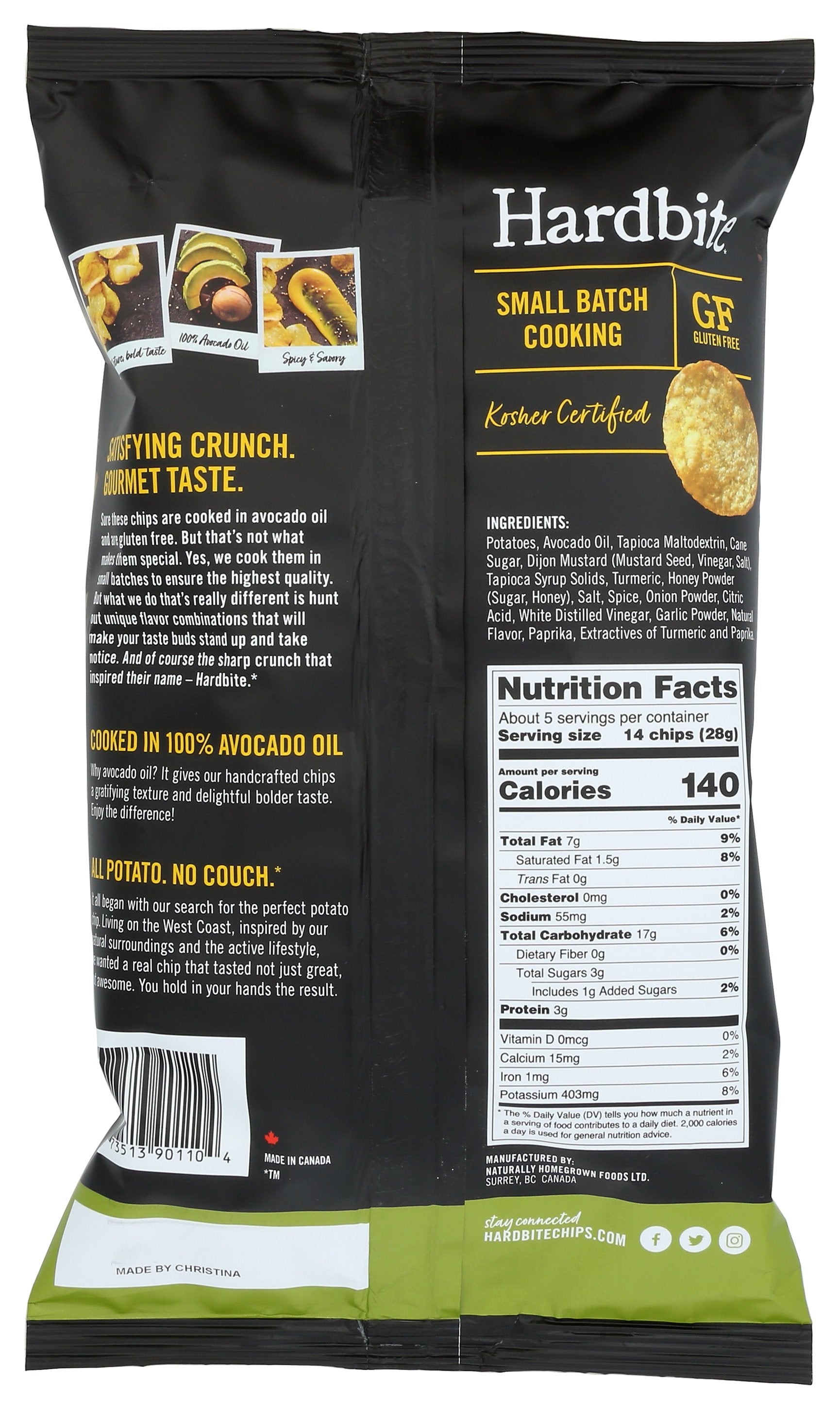 HARDBITE CHIPS PTATO SPCY HNY DIJO - Case of 6