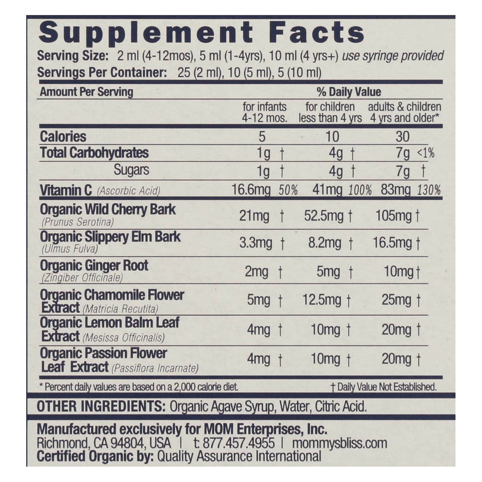 Mommy's Bliss - Cgh Syrup Baby Nght Tm - 1 Each - 1.67 FZ