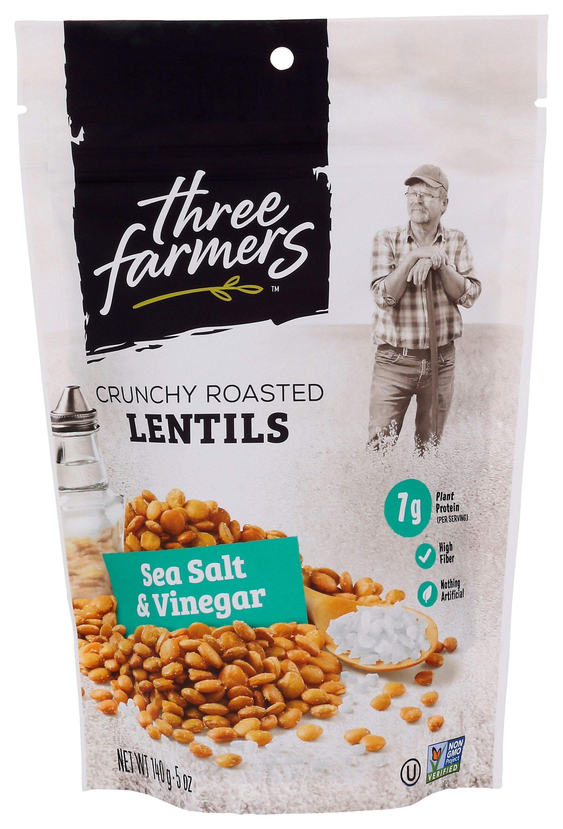 THREE FARMERS FOODS INC SNACK LENTIL SSLT VIN - Case of 6