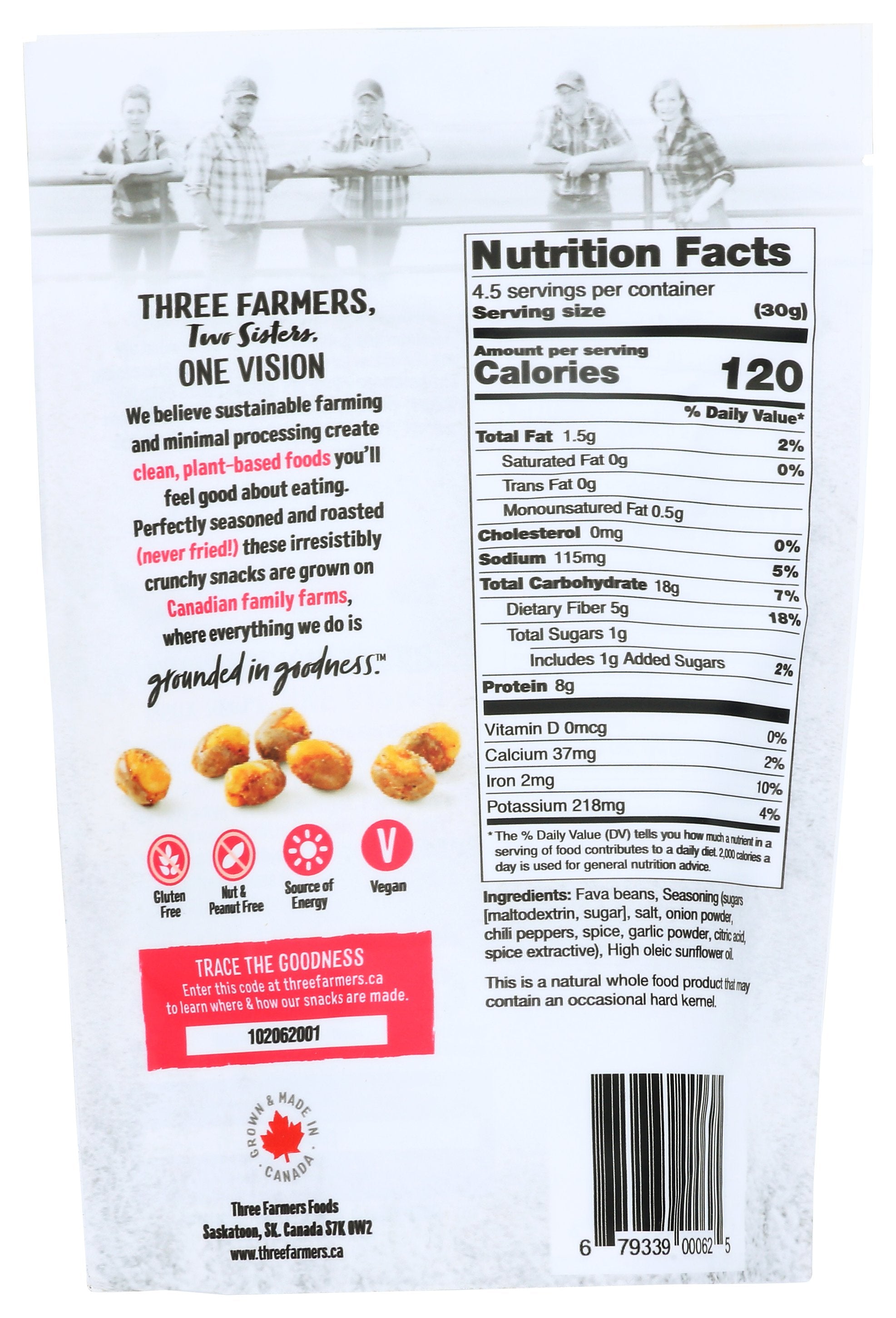 THREE FARMERS FOODS INC BEANS RSTD FAVA SWT C - Case of 6