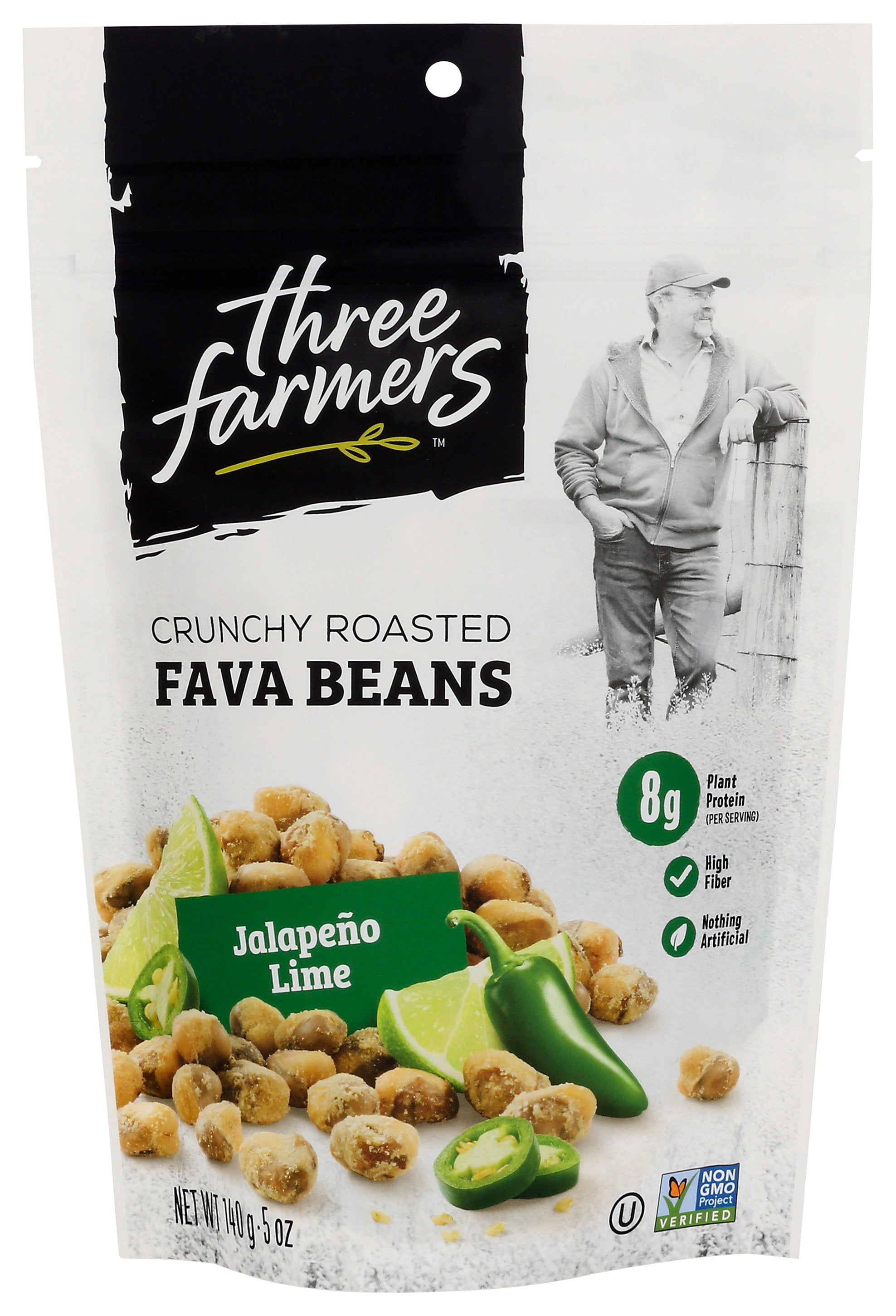 THREE FARMERS FOODS INC BEAN RSTD JLPNO LIME - Case of 6