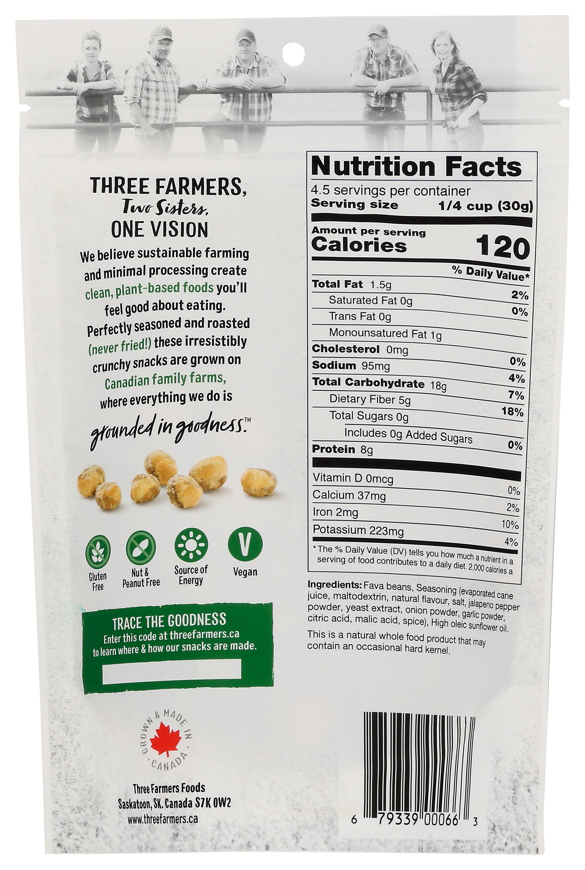 THREE FARMERS FOODS INC BEAN RSTD JLPNO LIME - Case of 6