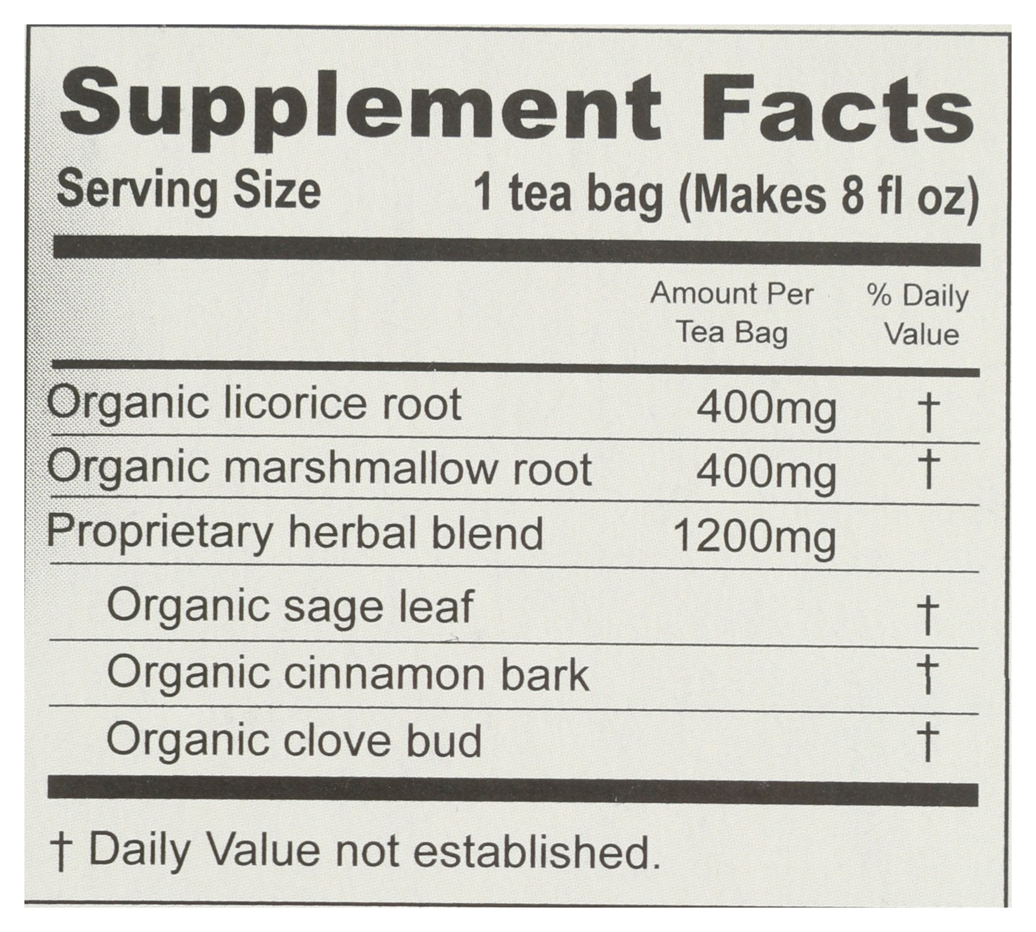 NUMI TEAS TEA THROAT SOOTHER - Case of 6