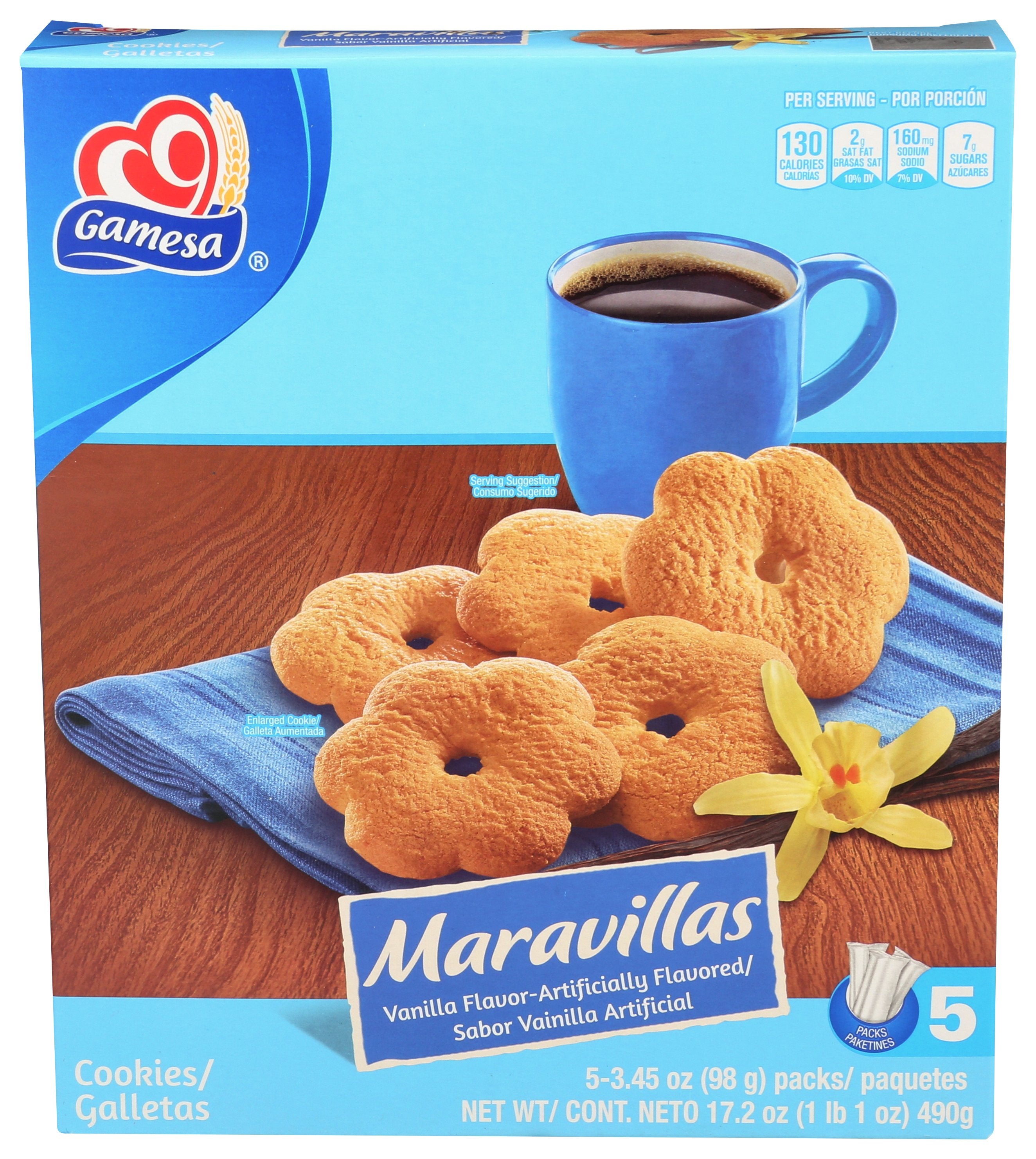 GAMESA COOKIE MARAVILLAS VANILLA - Case of 8