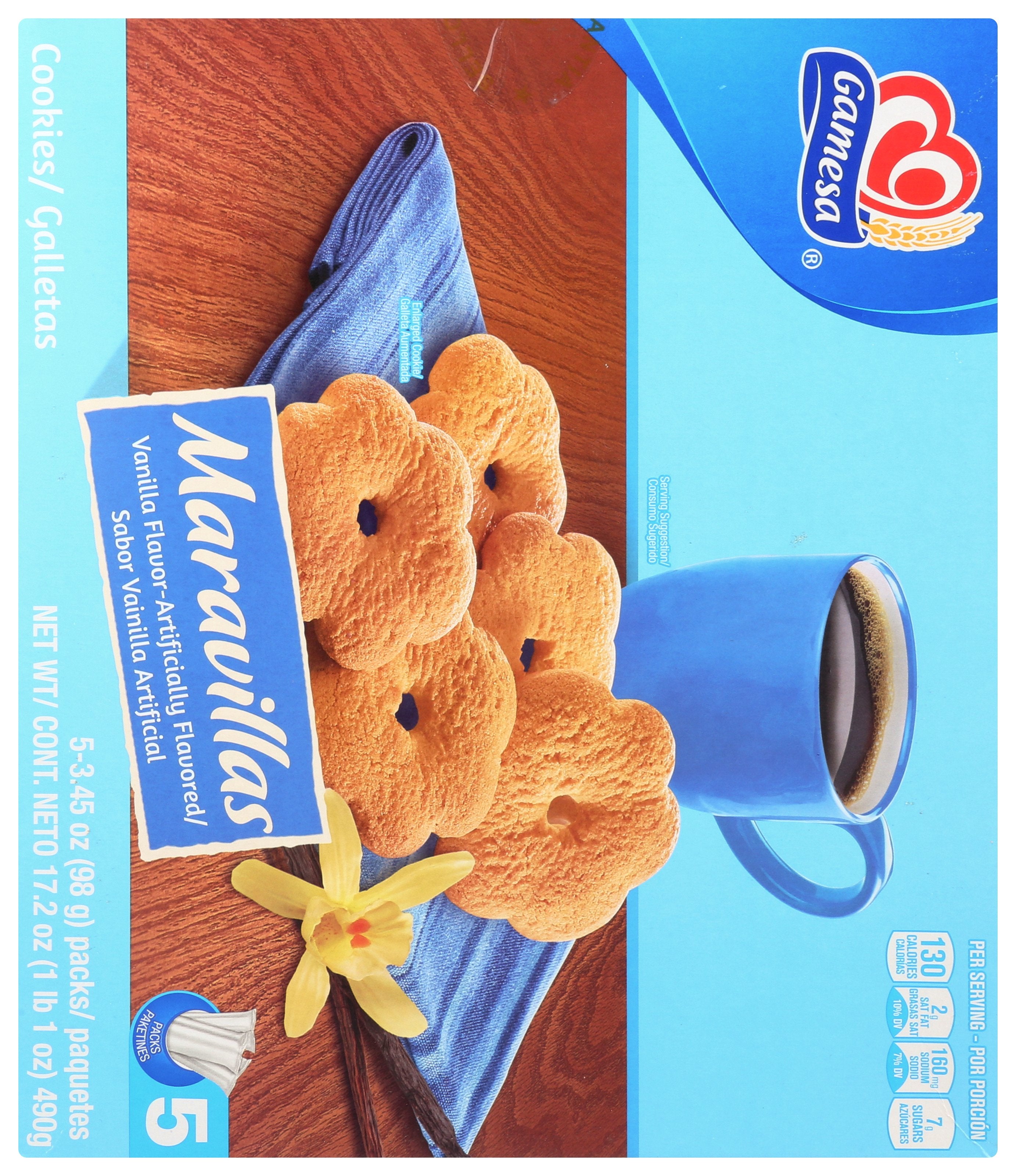 GAMESA COOKIE MARAVILLAS VANILLA - Case of 8