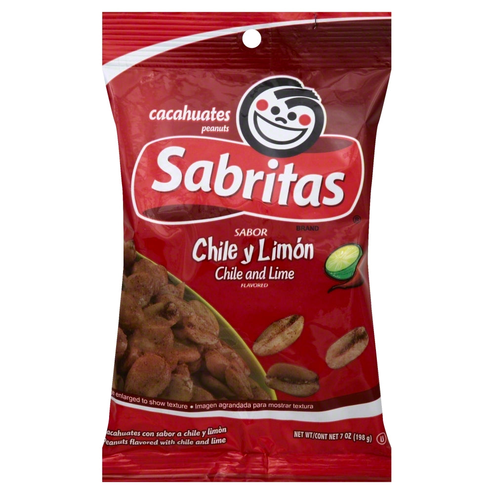 Gamesa Sabritas Peanuts Chile and Lime - Pack of 12 - 7 OZ