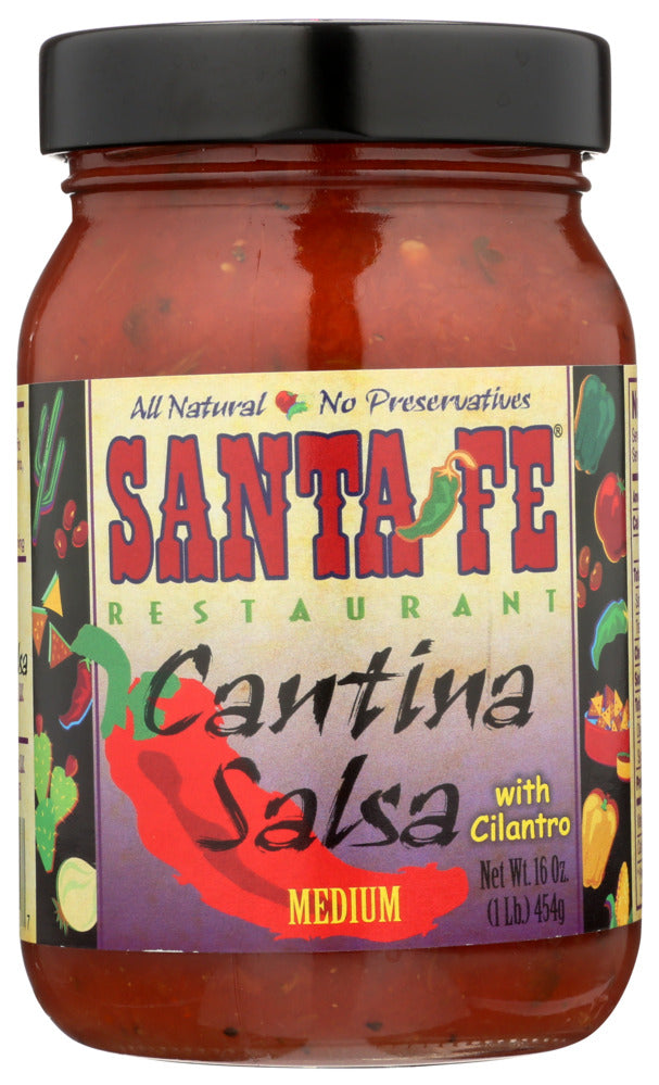 Santa Fe Restaurant Salsa Medium Cantin - Case of 6 - 16 oz