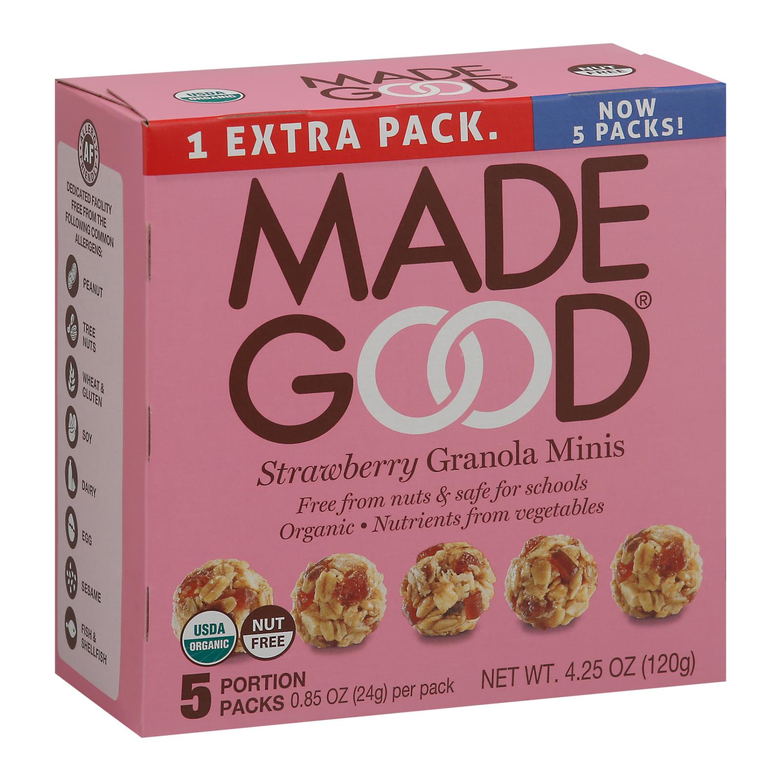 Made Good - Granola Mini Strwbrry - Case of 6-5/.85OZ