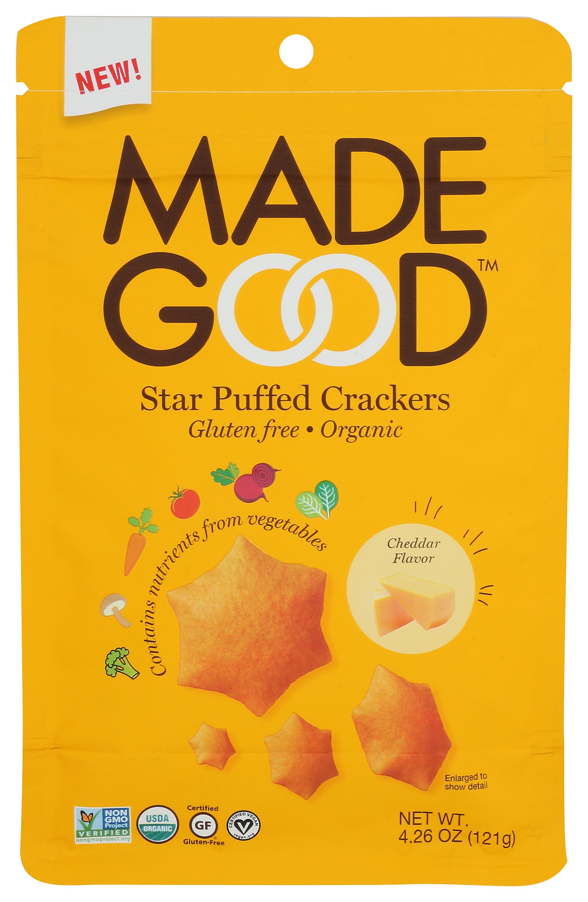 MADEGOOD CRACKER CHEDDAR ORG - Case of 6