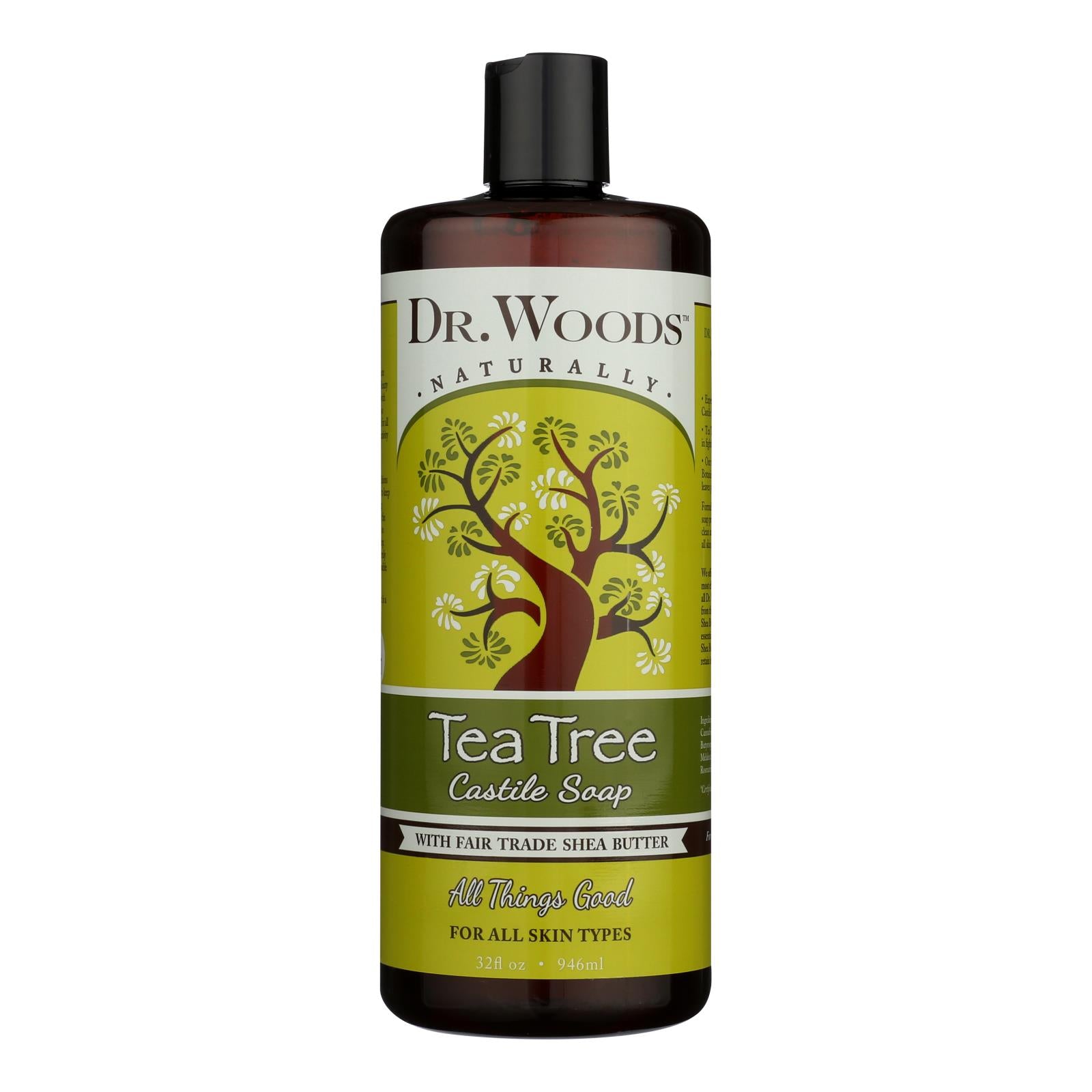 Dr. Woods Shea Vision Pure Castile Soap Tea Tree - 32 Fl Oz
