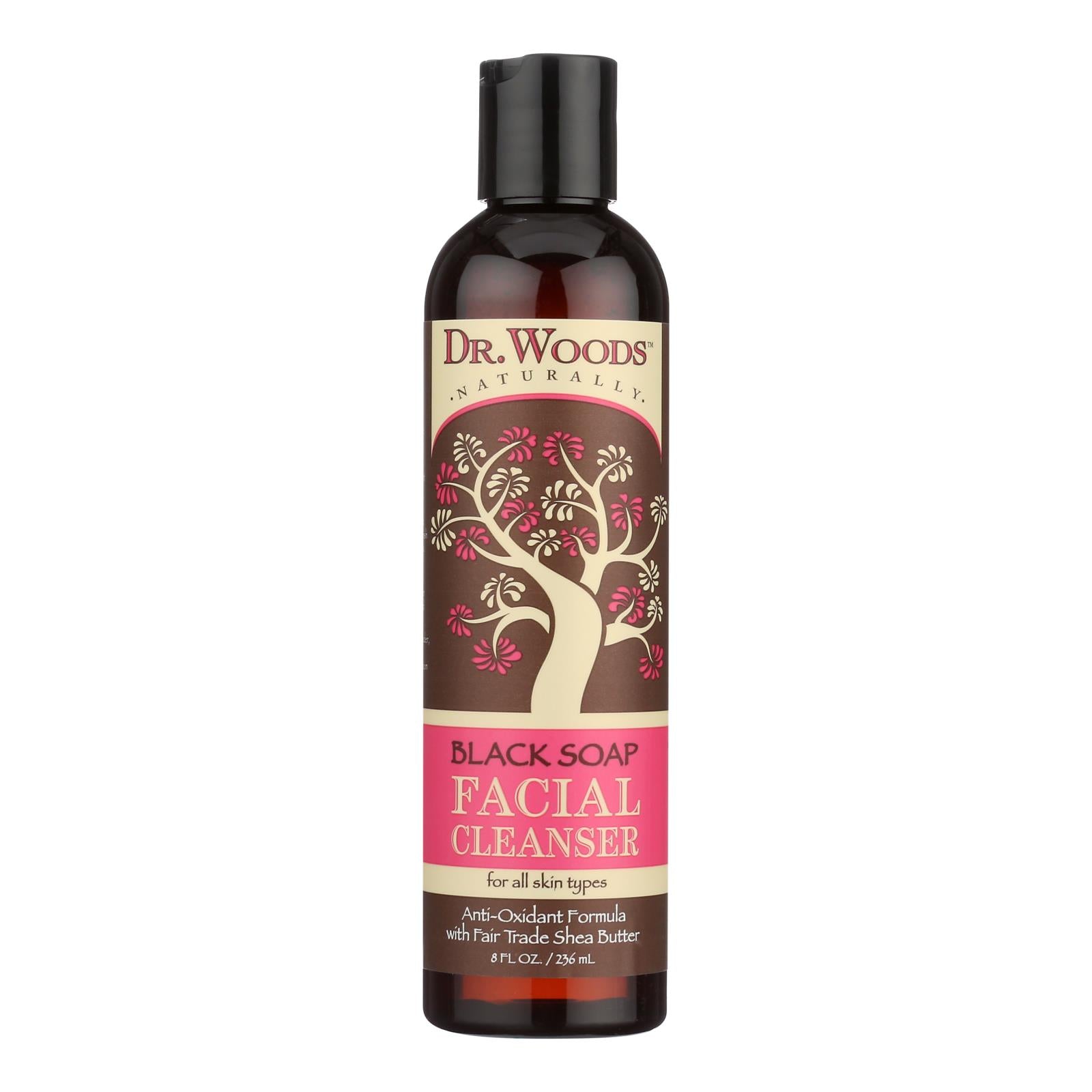 Dr. Woods Facial Cleanser Black Soap And Shea Butter - 8 Fl Oz