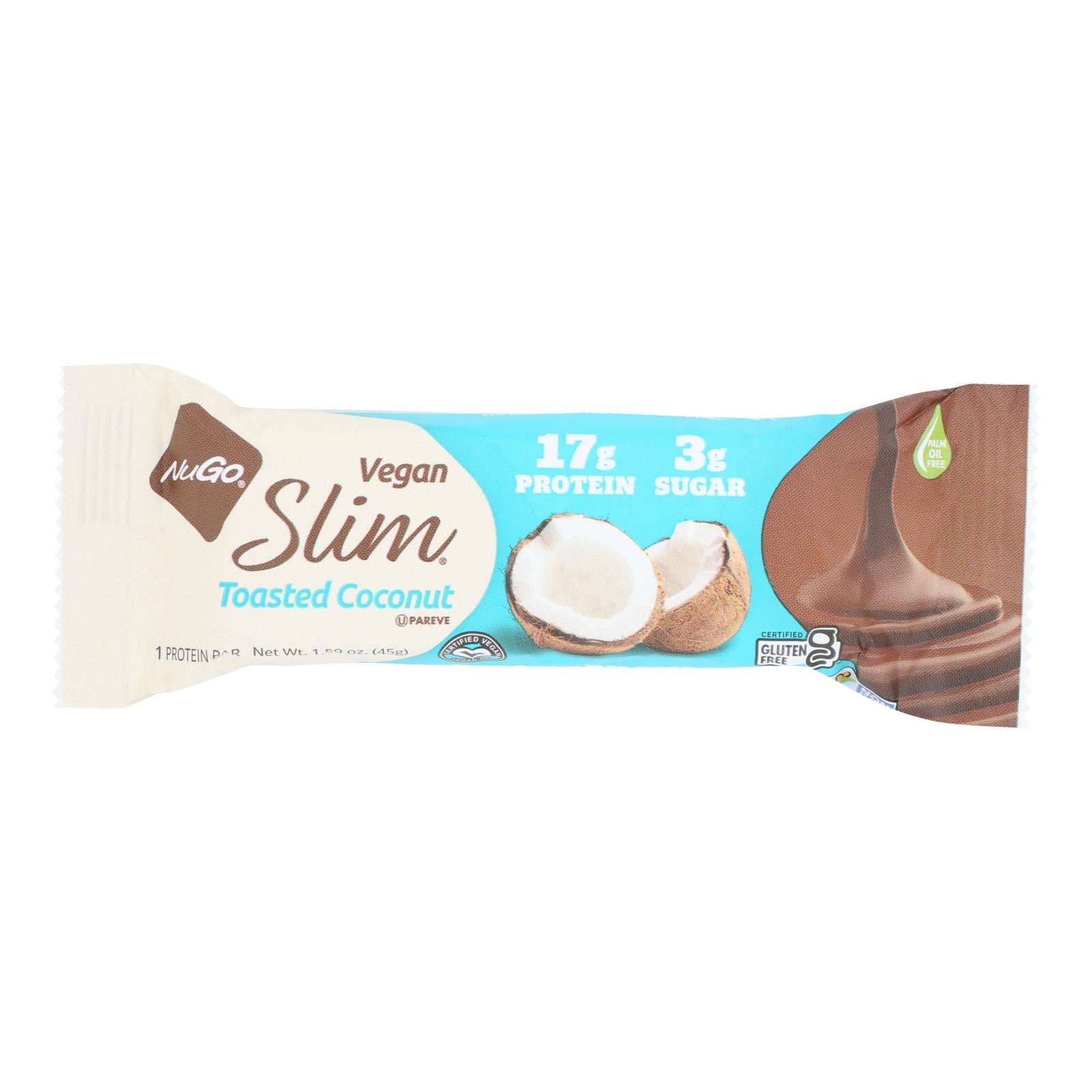 Nugo Nutrition Bar Nugo Slim Bar - Toasted Coconut - Case of 12 - 1.59 oz