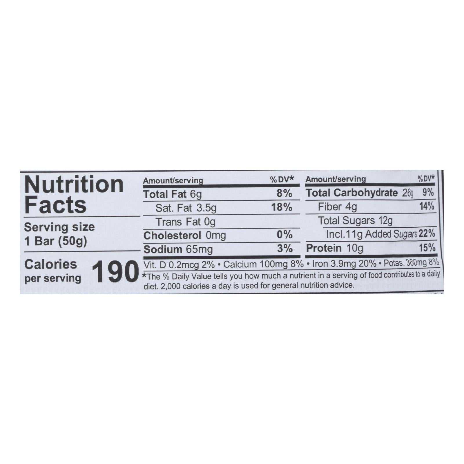 NuGo Nutrition Bar - Organic Double Dark Chocolate - 1.76 oz - Case of 12