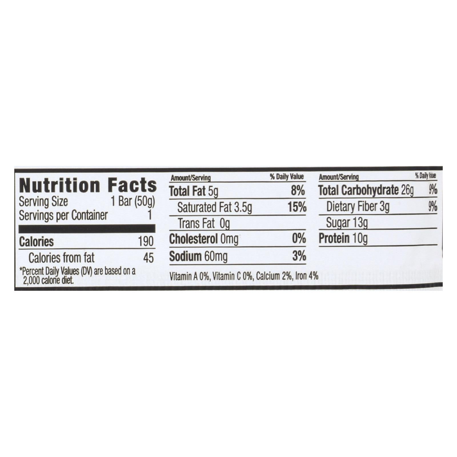 NuGO Nutrition Bar - Organic Dark Chocolate Almond - 1.76 oz - Case of 12