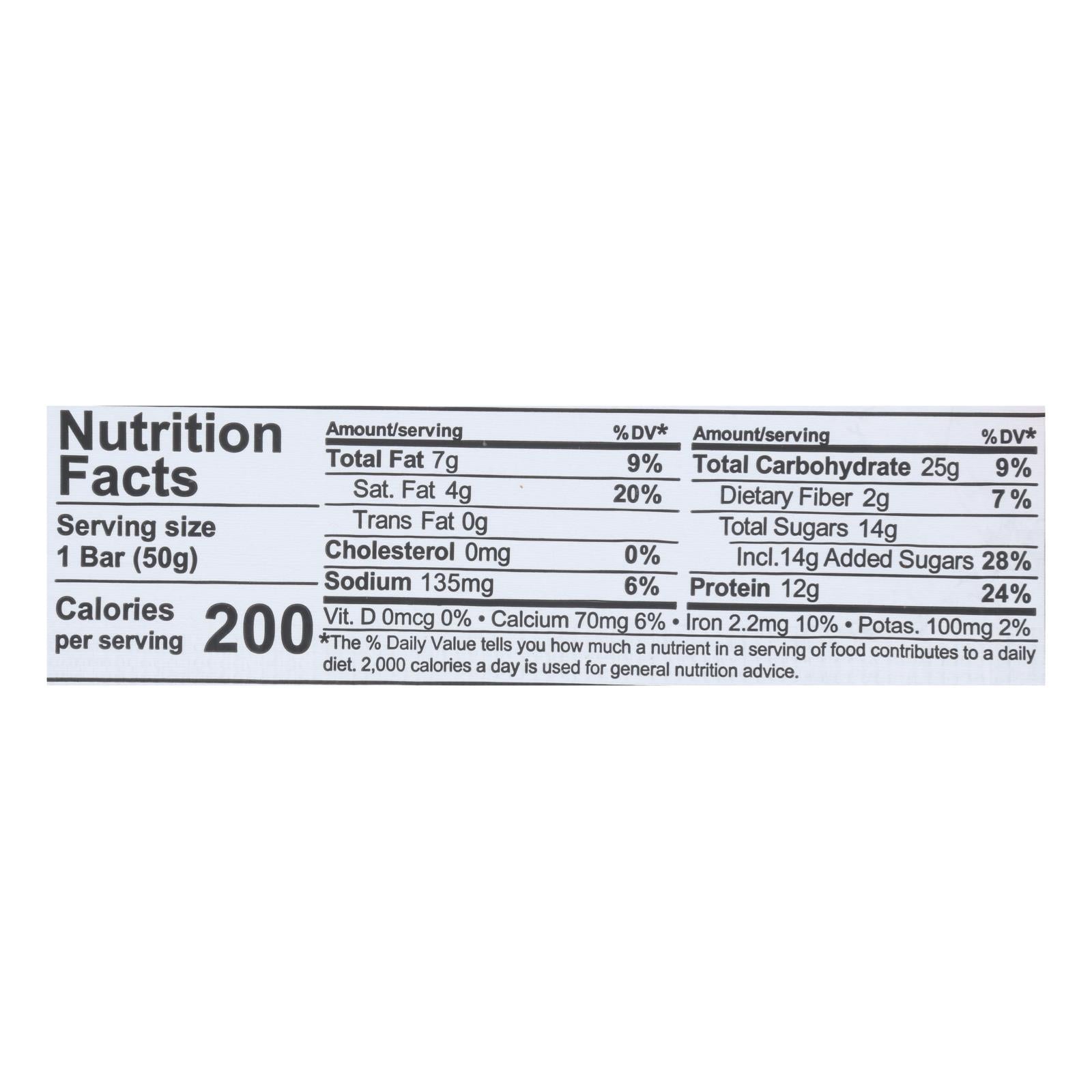 NuGo Nutrition Bar - Dark - Chocolate Chocolate Chip - 50 g - Case of 12