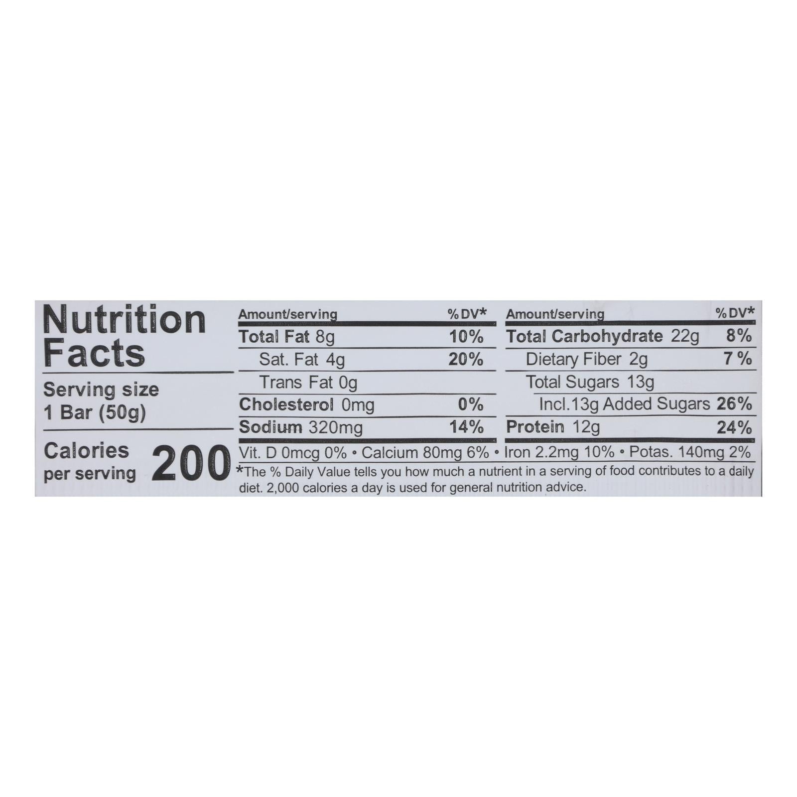 Nugo Nutrition Bar - Protein Bar Dark Chocolate Almond Sea Salt - Case of 12-1.76 OZ