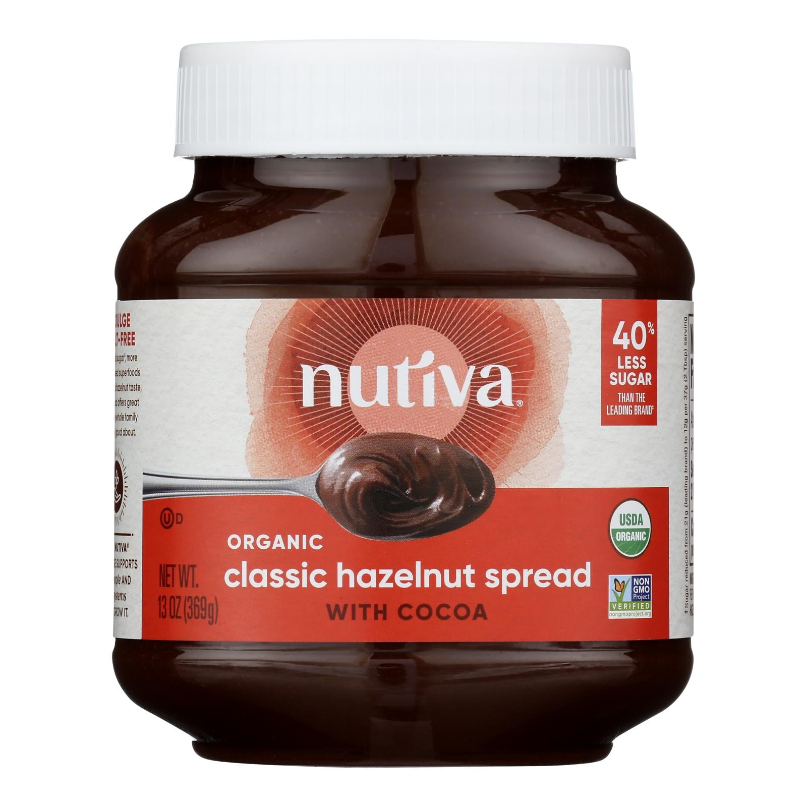 Nutiva Organic Hazelnut Spreads - Chocolate - Case of 6 - 13 oz.
