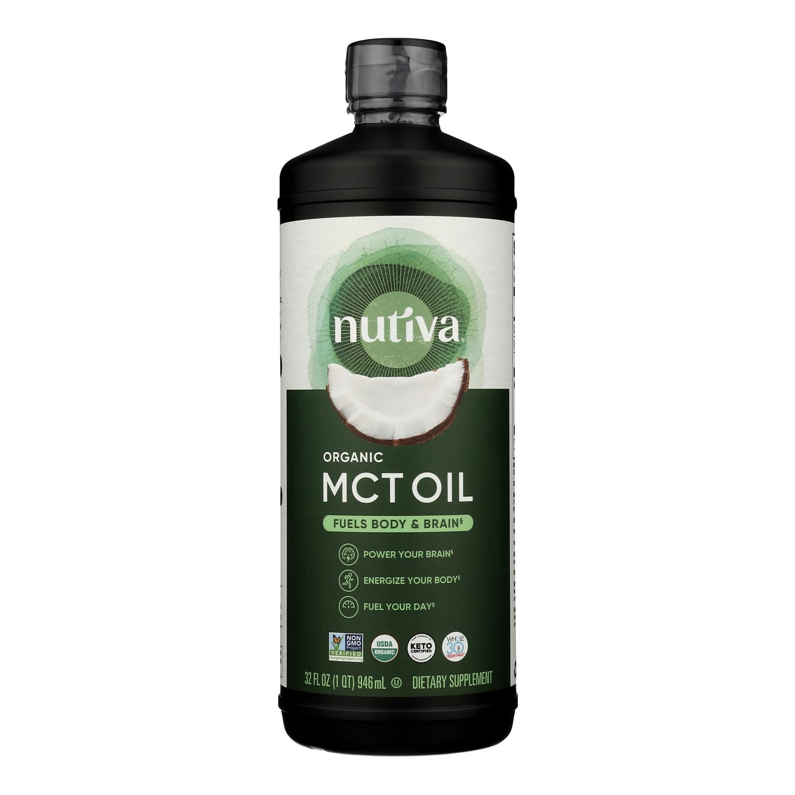 Nutiva 100% Organic Mct Oil - 32 fl oz