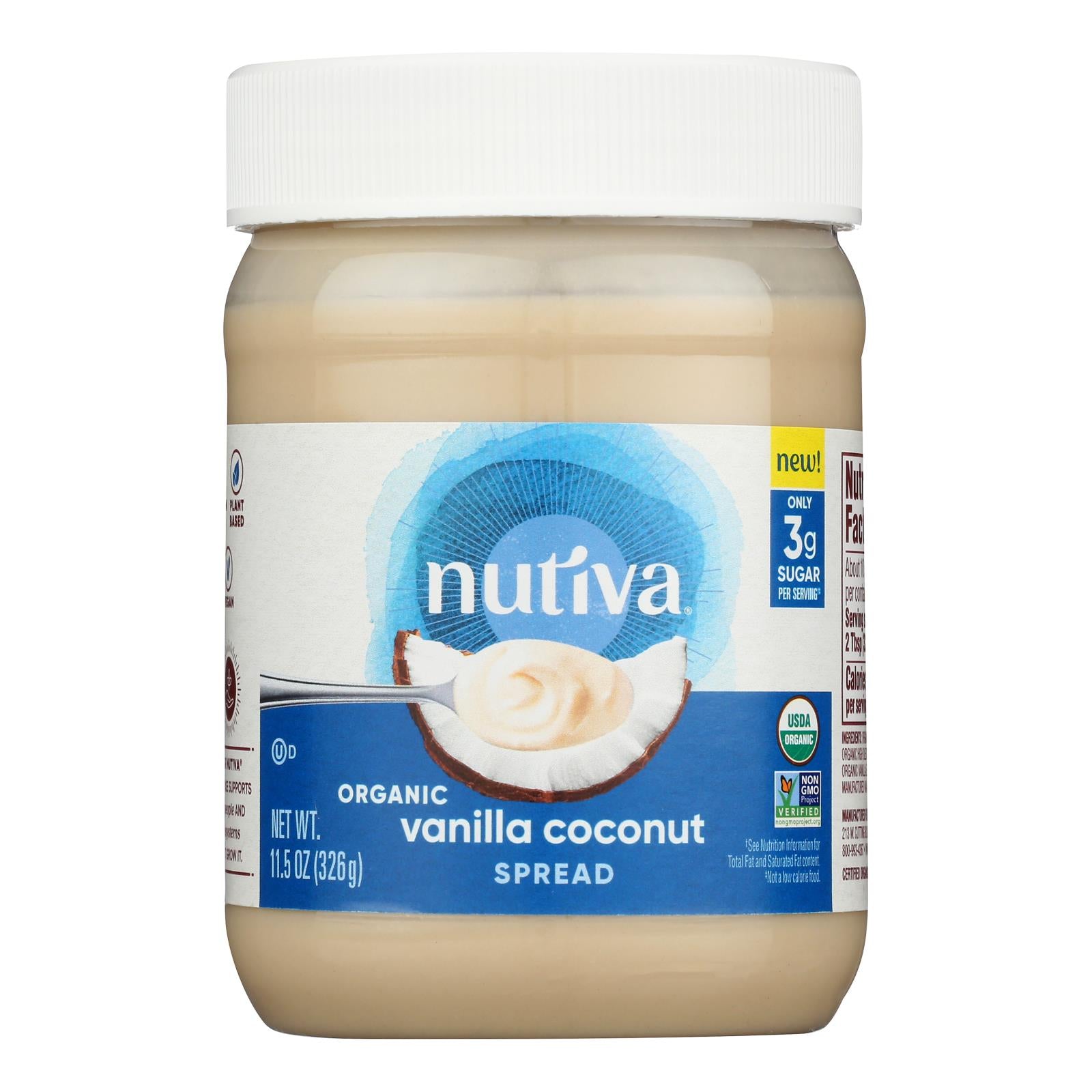 Nutiva - Spread Vanilla Coconut - Case of 6-11.5 OZ