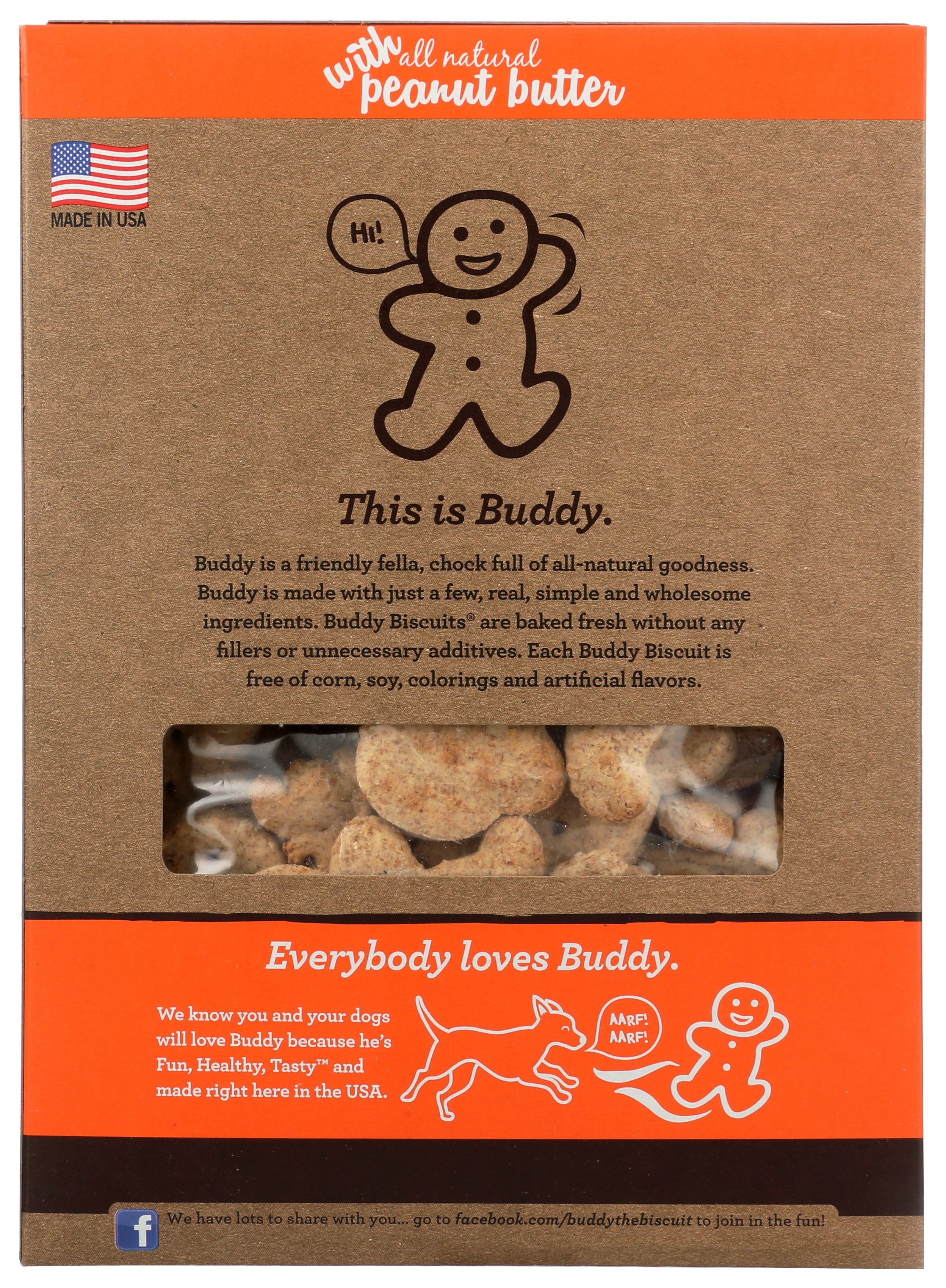 BUDDY BISCUITS DOG BISCUIT PNUT BTTR - Case of 6