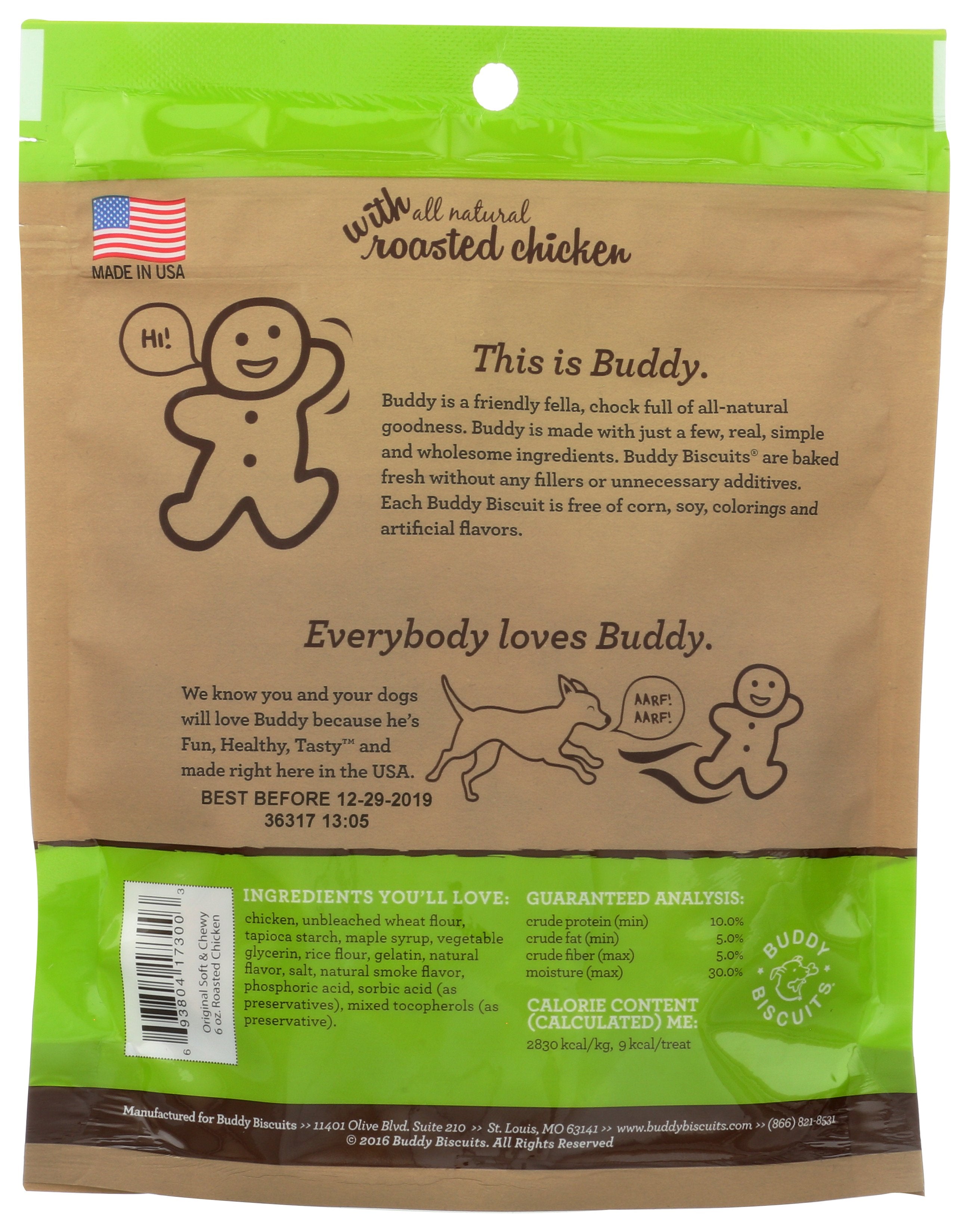 BUDDY BISCUITS DOG BISCUIT SFT&CHWY CHKN - Case of 12