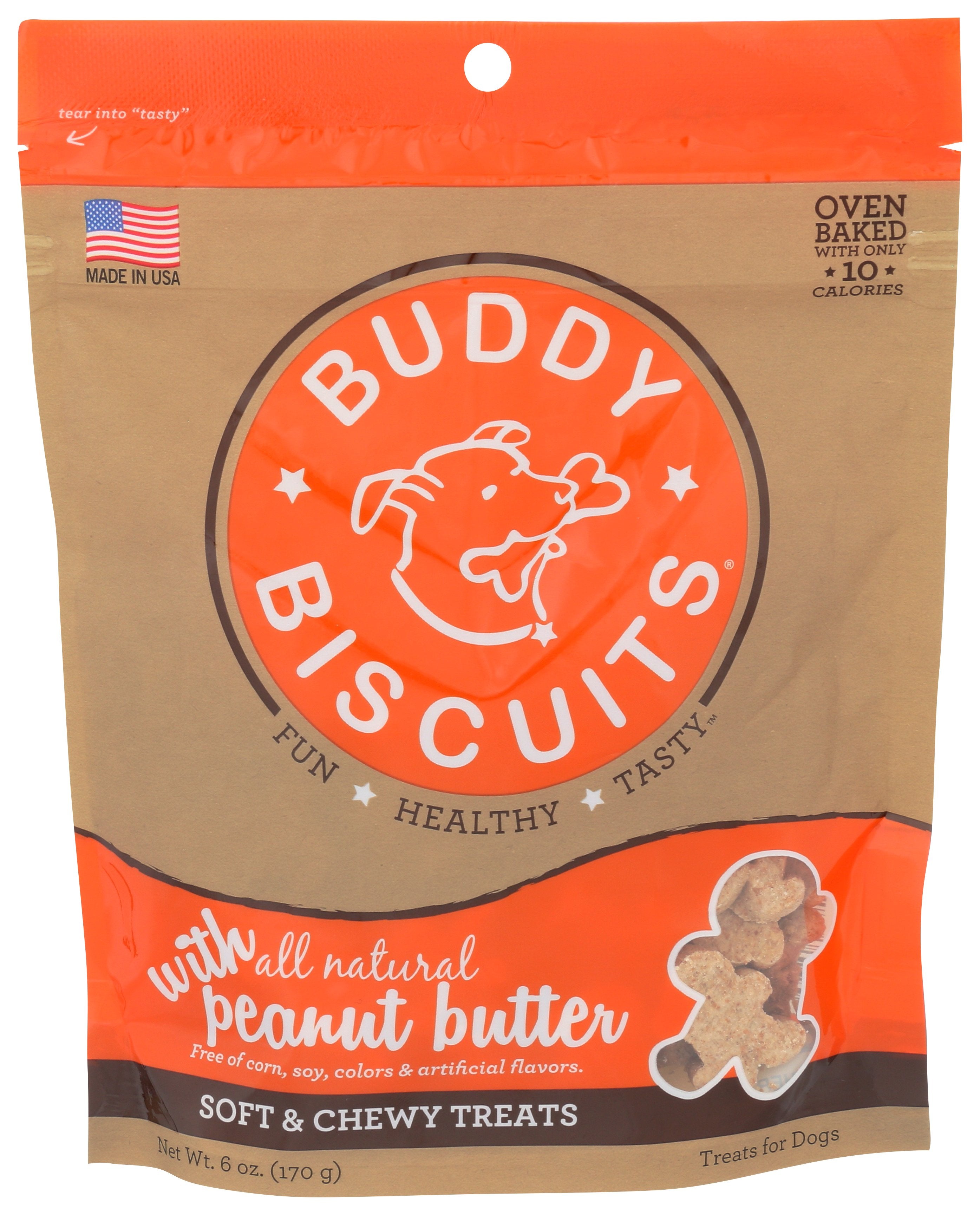 BUDDY BISCUITS DOG BISCUIT SFT&CHWY PNUT - Case of 12
