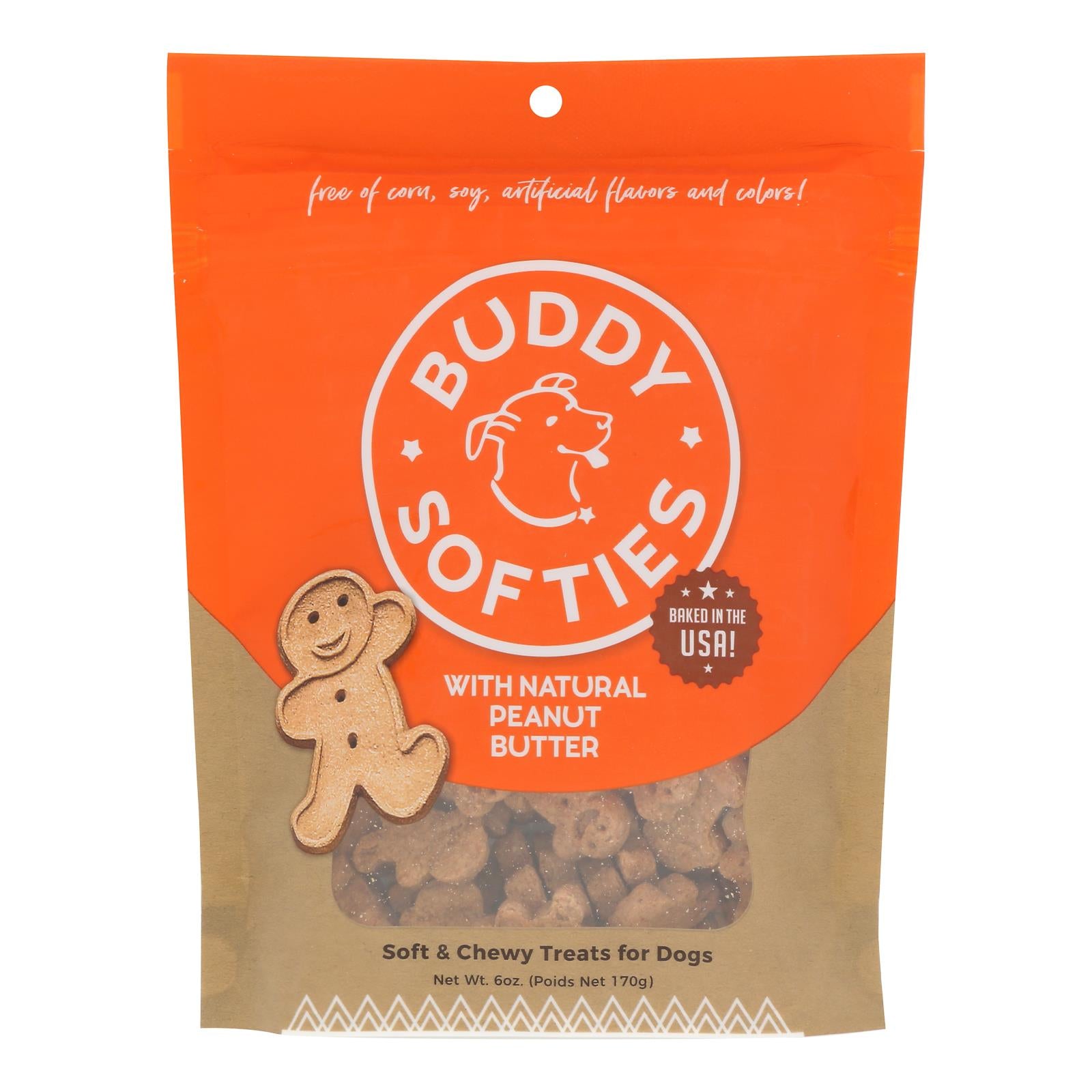 Cloud Star - Buddy Biscuits Soft and Chewy Treats - Peanut Butter - Case of 12 - 6 oz.