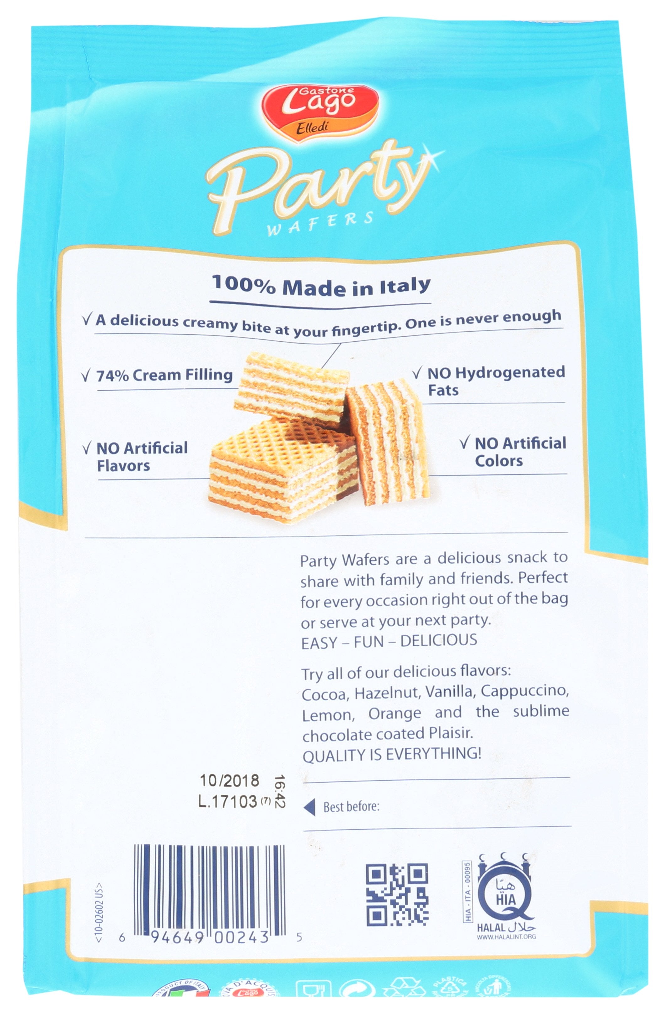 GASTONE LAGO COOKIE VAN PARTY BAG - Case of 10