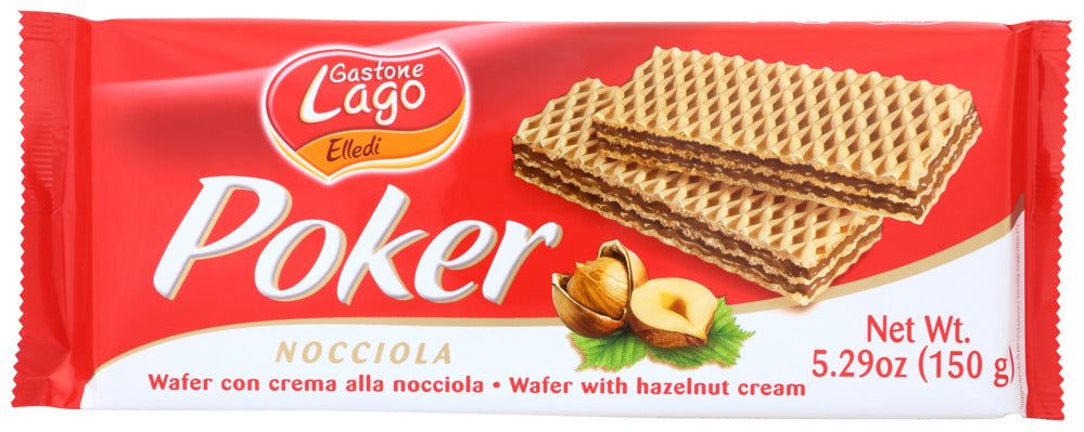 Gastone Lago Wafer Cookie Hazelnut Cream - Case of 16 - 5.29 oz.