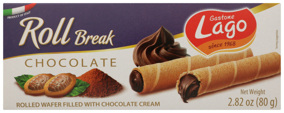 Gastone Lago Roll Chocolate - Case of 12 - 2.82 oz