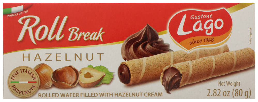 Gastone Lago Roll Break Hazelnut - Case of 12 - 2.82 oz