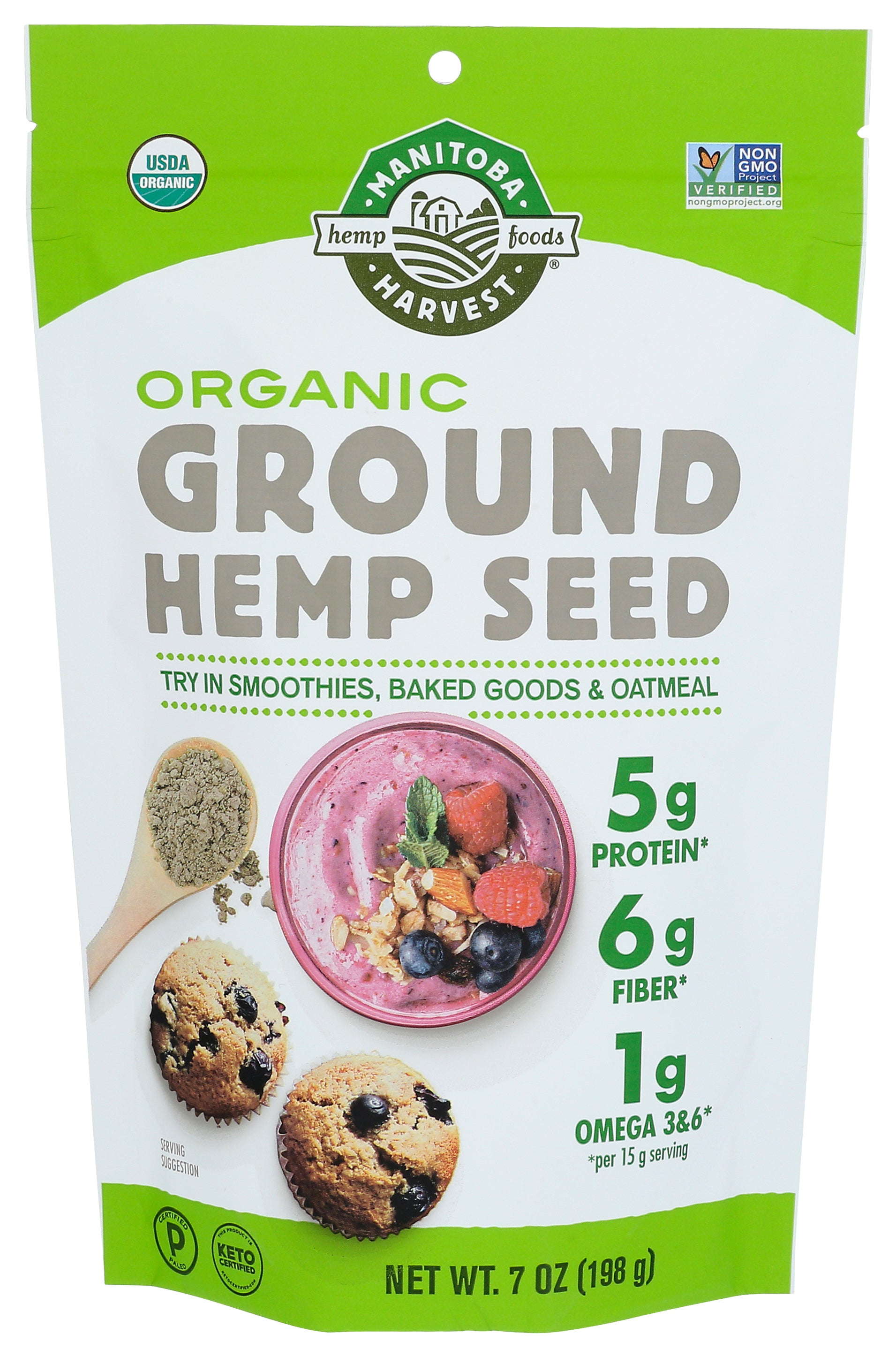 Manitoba Harvest Organic Ground Hemp Seeds - 7 oz