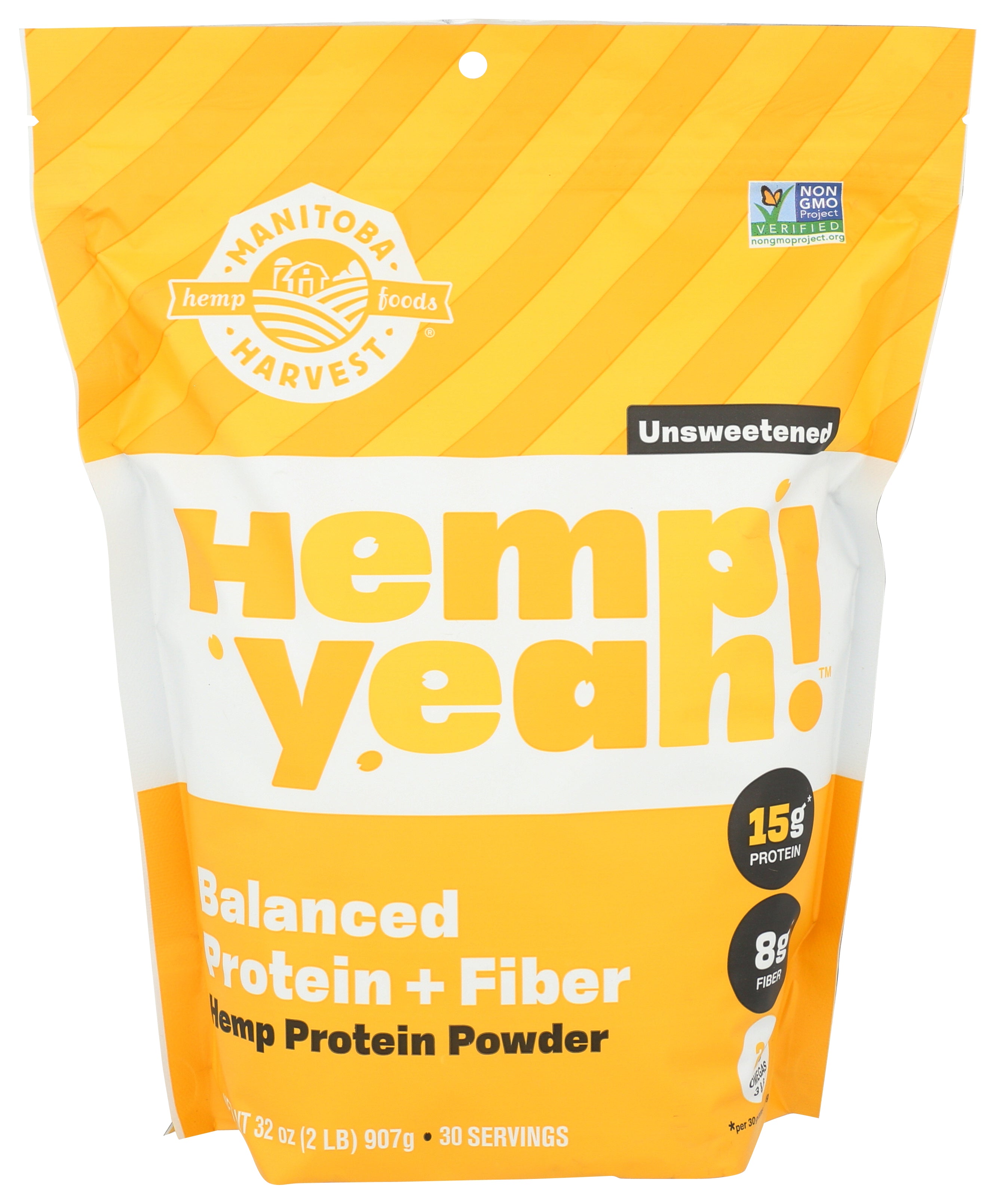 Manitoba Harvest Hemp Yeah! Balanced Protein + Fiber Hemp Protein Powder 32 oz