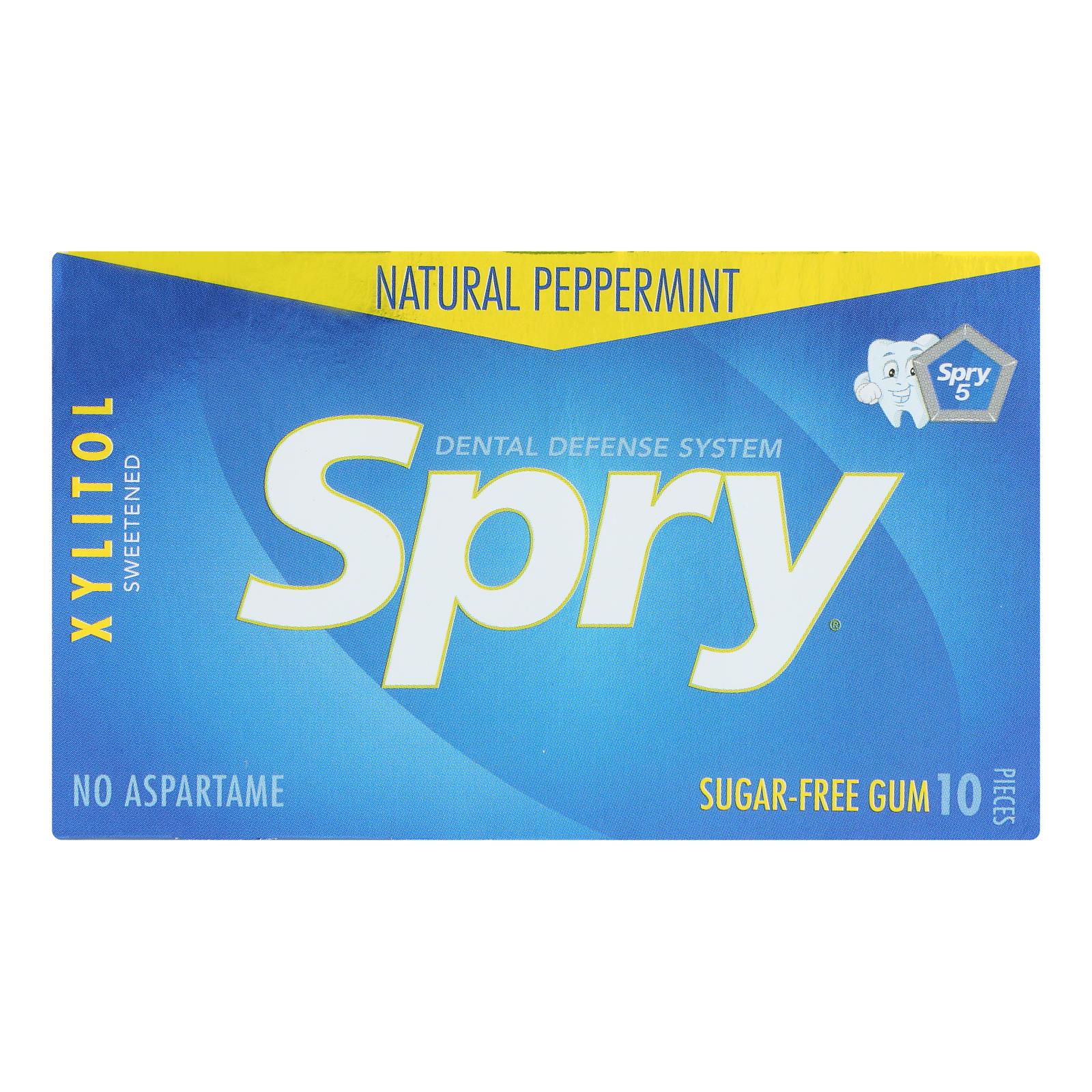 Spry Xylitol Gems - Peppermint - Case Of 20 - 10 Count