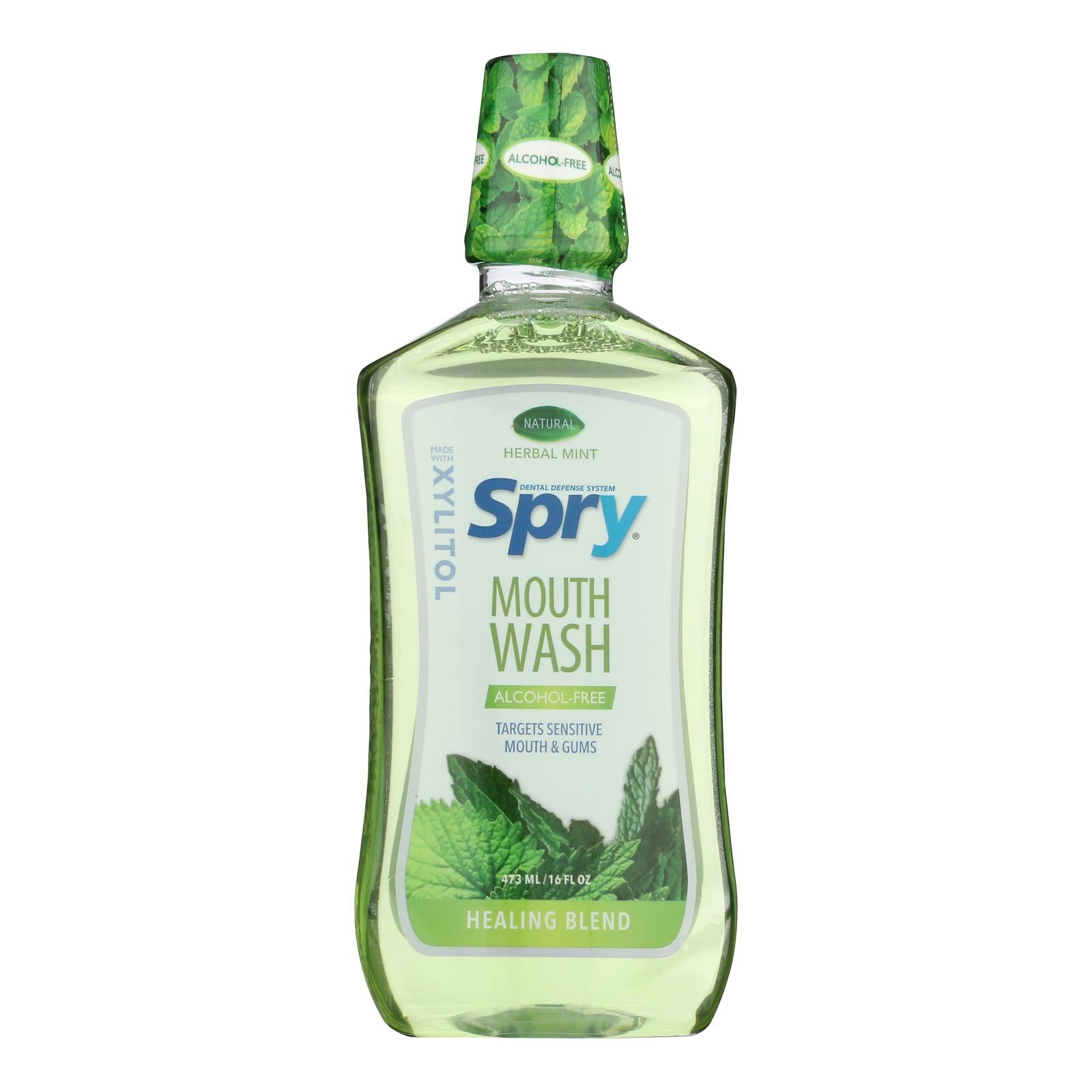 Spry Mouth Wash - Herbal Mint - Af - 16 Fl Oz