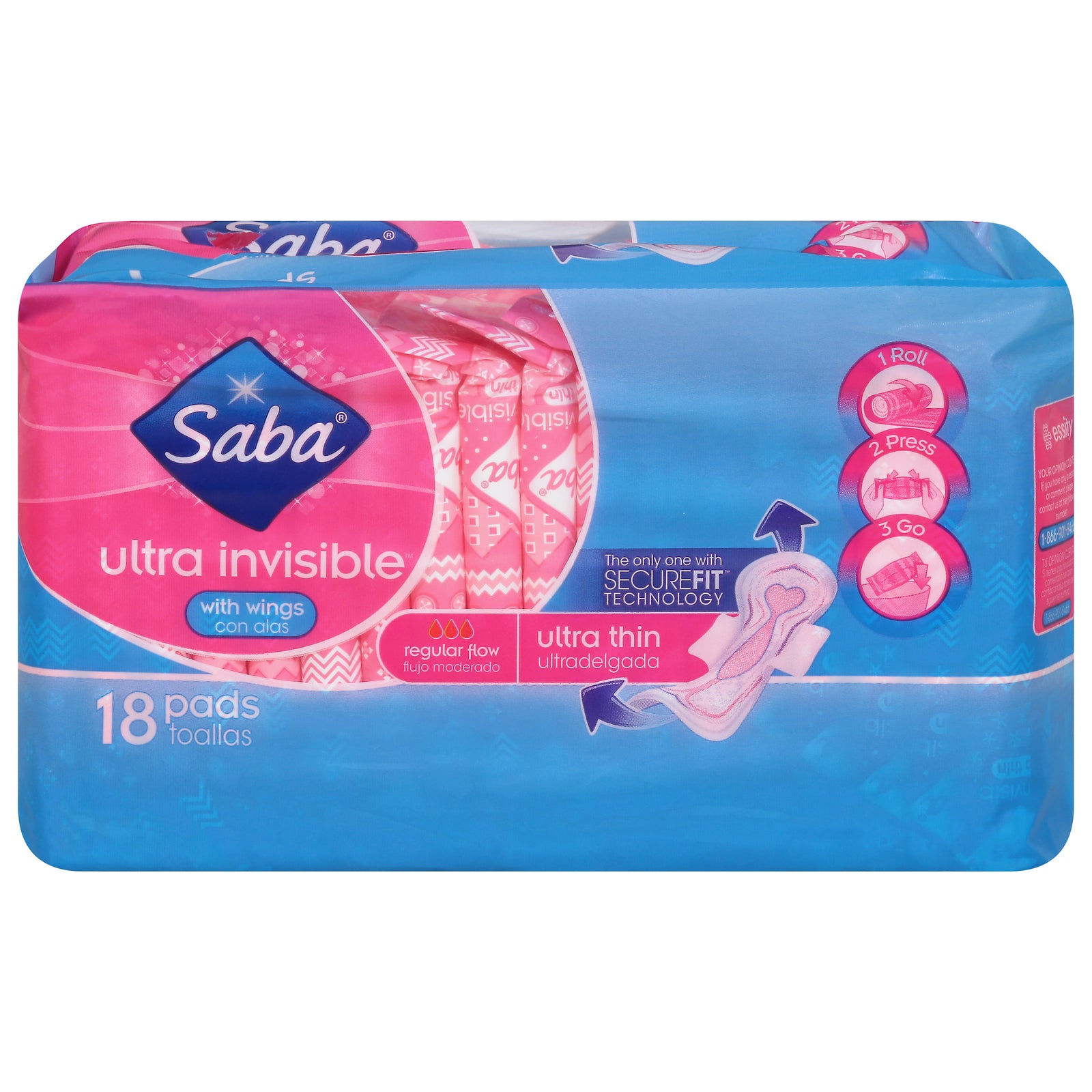 Saba - Pads Ultra Thin - Case of 12-18 CT