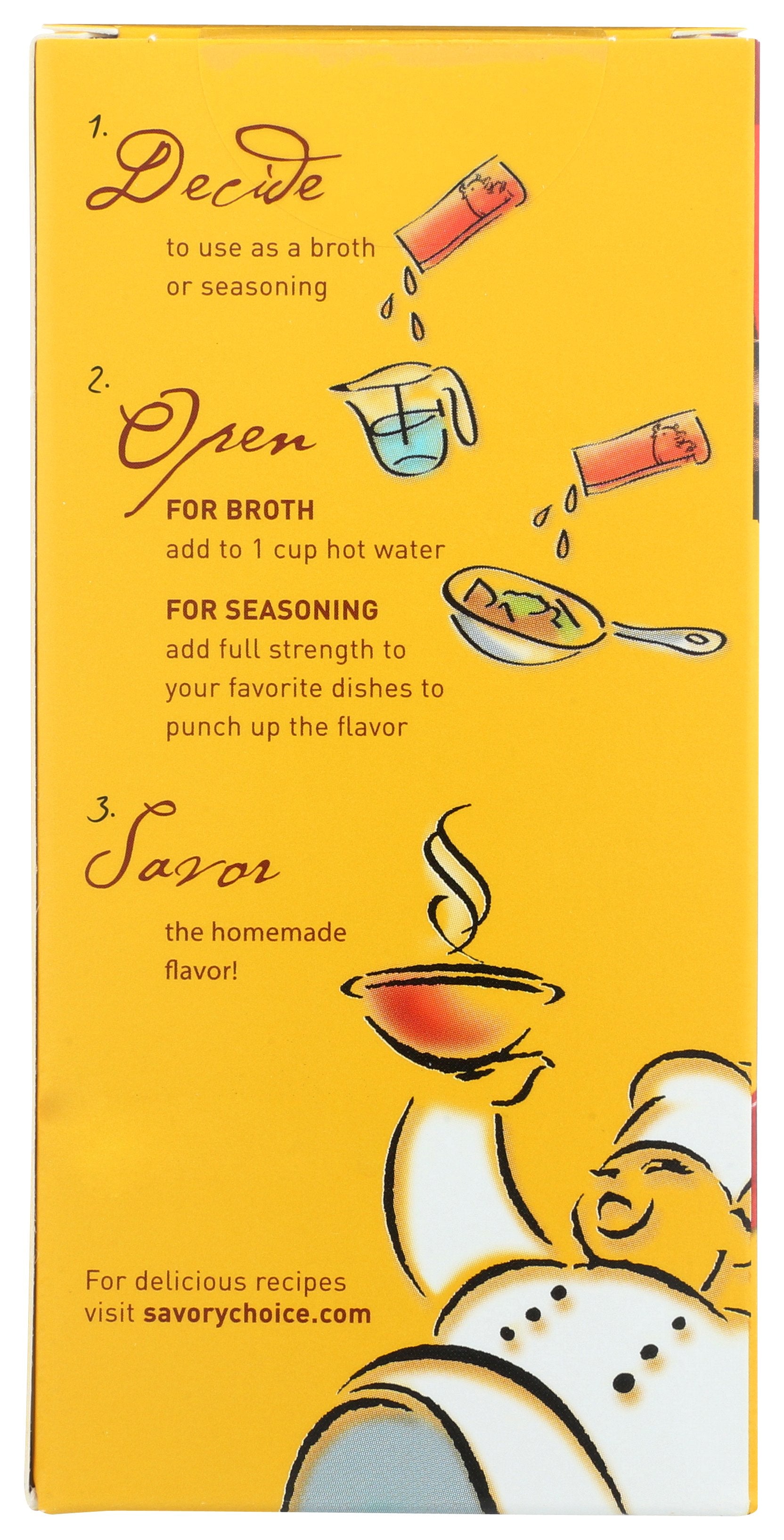SAVORY CHOICE BROTH LIQ CNCNTRT BEEF 12STK - Case of 12