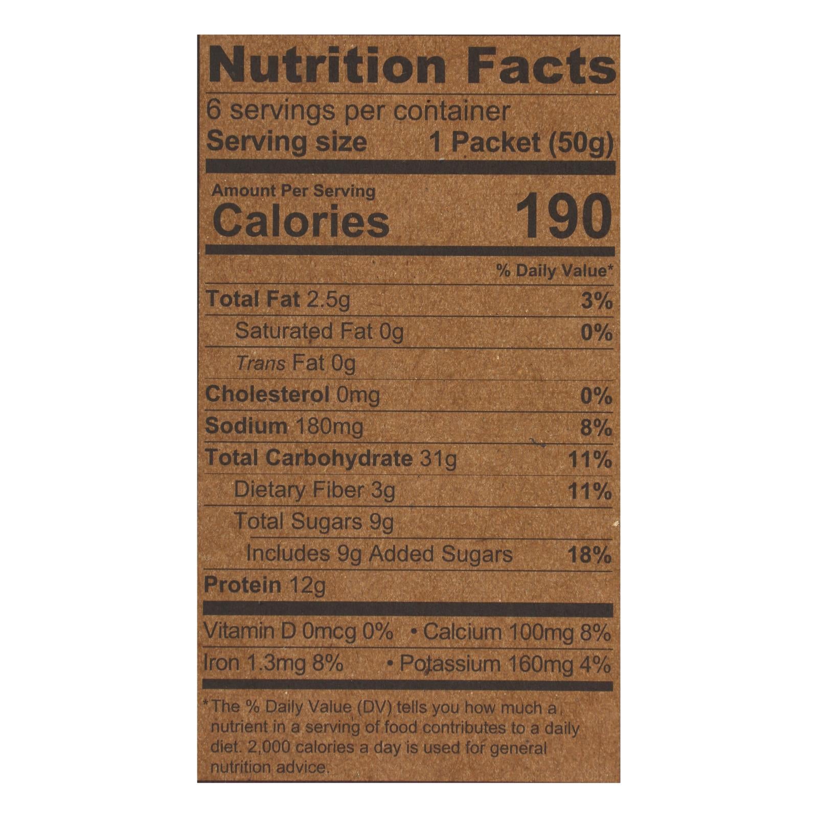 Kodiak Cakes - Oatmeal Cinnamon Packets - CS of 6-6/1.76OZ