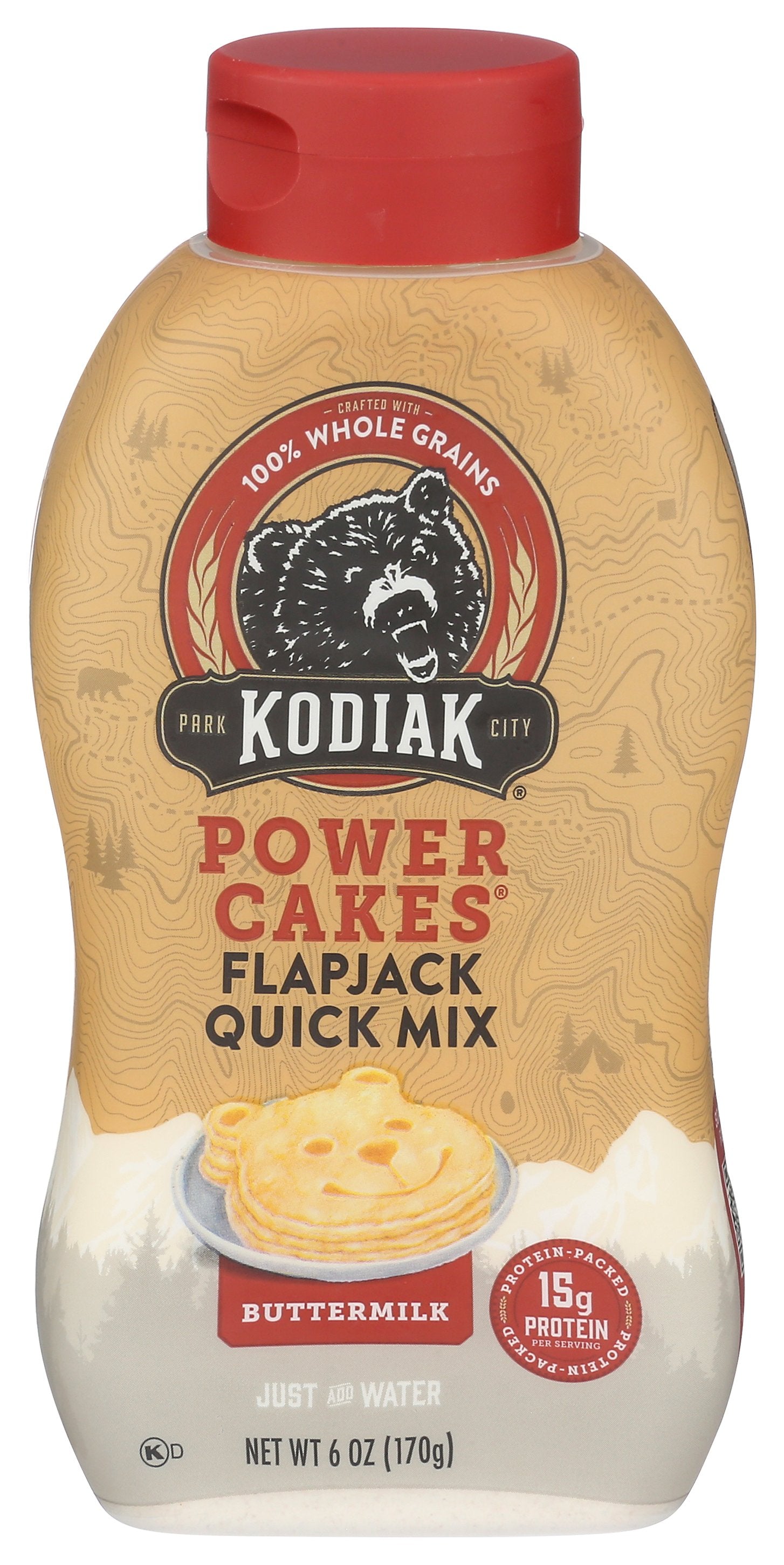 KODIAK MIX FLAPJACK BUTTERMILK - Case of 6 [FLAPJACK QUICK MIX 6 OZ - 6 OZ]