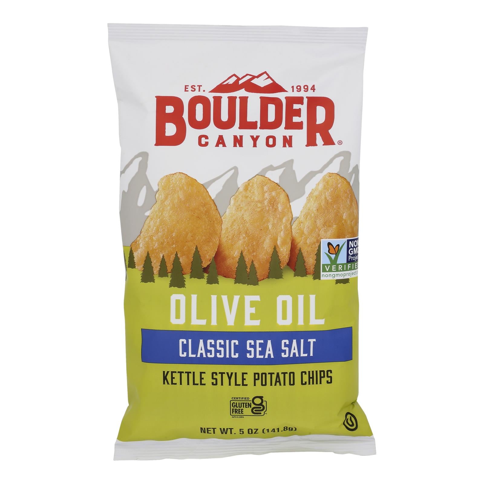 Boulder Canyon - Kettle Chips - Olive Oil - Case Of 12 - 5 Oz.